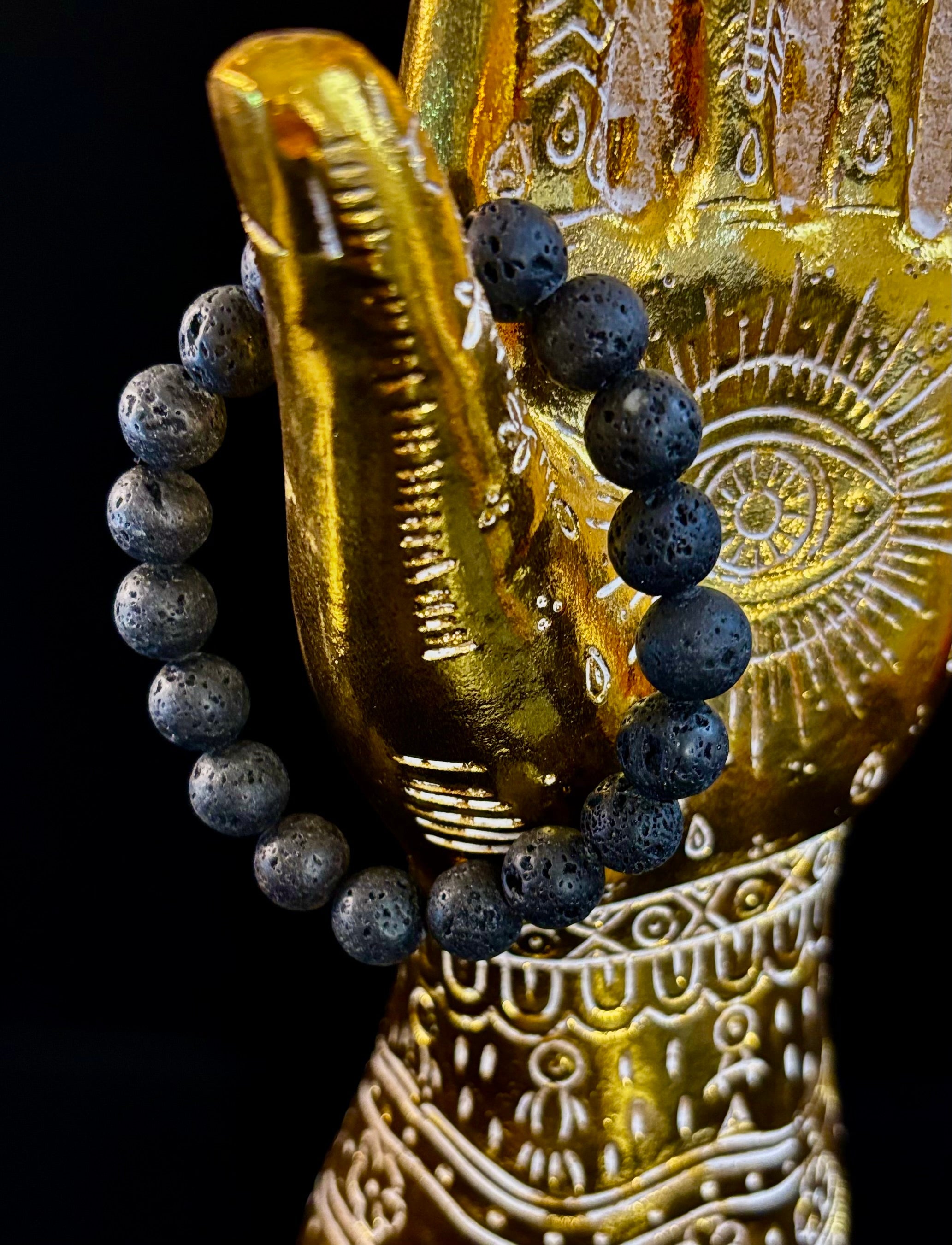 Grounded Energy Lava Rock Bracelet – Strength • Stability • Protection (10mm, Small Wrists) | | Wiccan Center