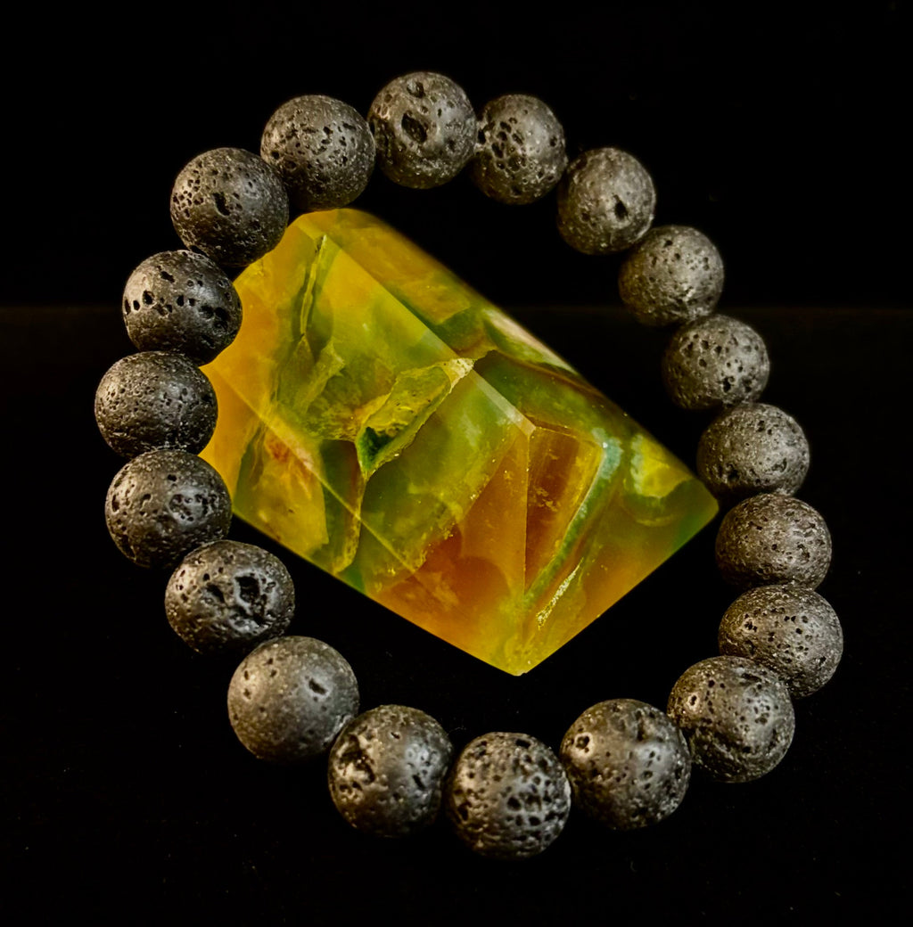Grounded Energy Lava Rock Bracelet – Strength • Stability • Protection (10mm, Small Wrists) | | Wiccan Center
