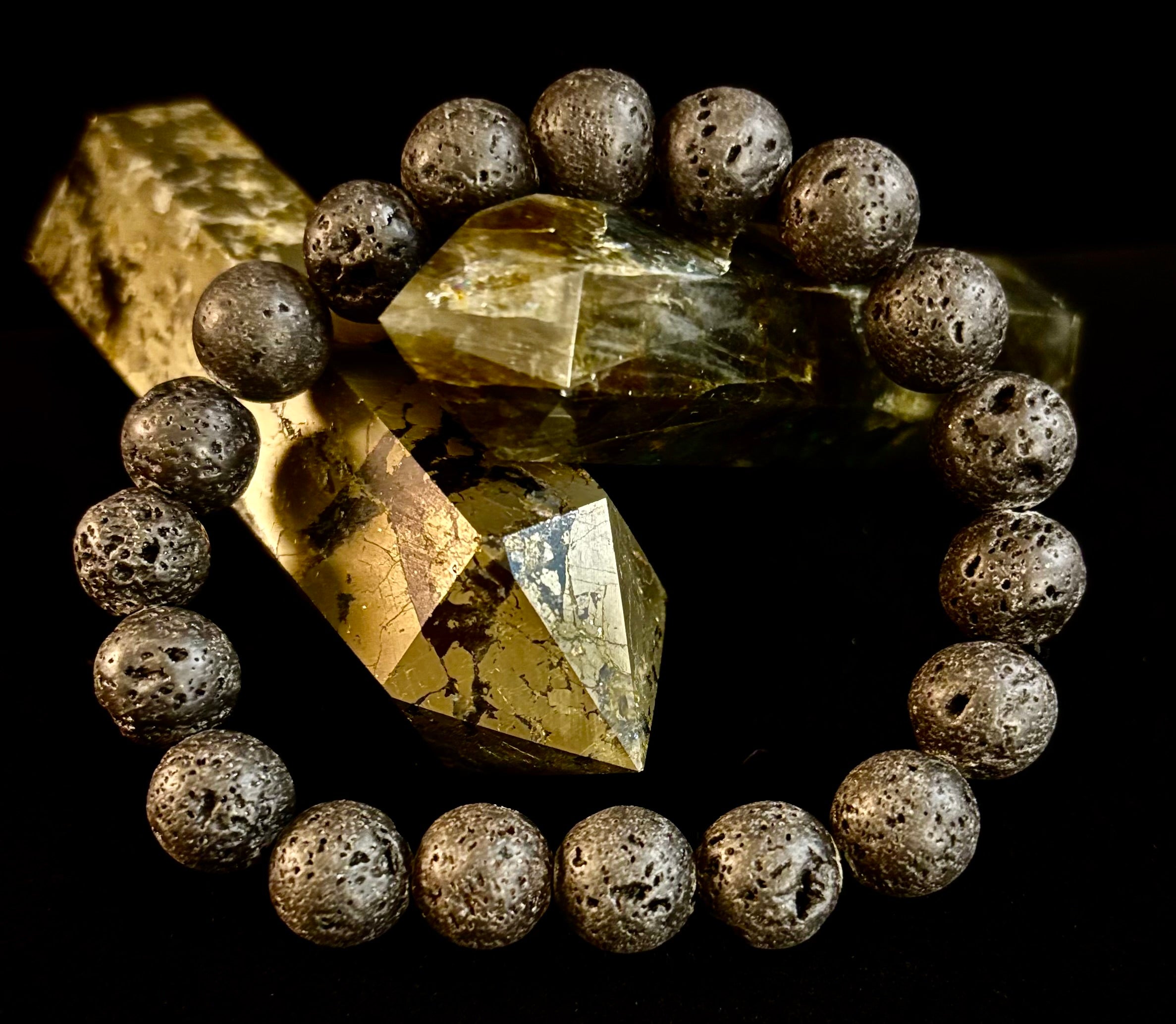 Grounded Energy Lava Rock Bracelet – Strength • Stability • Protection (10mm, Small Wrists) | | Wiccan Center