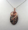 Raw Copper Firework Obsidian Pendant Necklace | | Wiccan Center