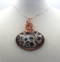 Raw Copper Septarian Pendant Necklace- Statement Piece | | Wiccan Center