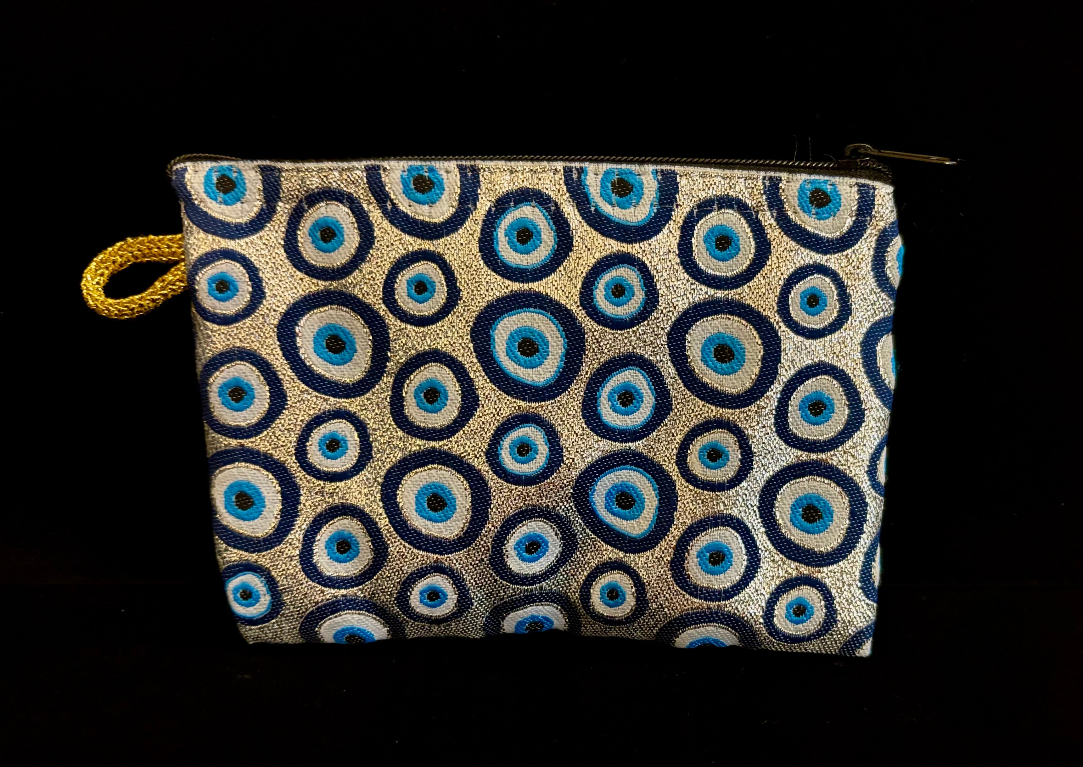 Handmade Turkish Evil Eye Coin Purse | 4x6 Fabric Pouch for Protection & Style | | Wiccan Center
