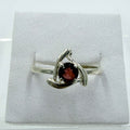 Sterling Silver Trinity Knot Garnet Ring – Size 9 – Passion, Strength & Grounding | Rings | Wiccan Center