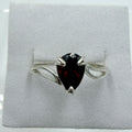 Sterling Silver Pear Garnet Ring – Size 9 – Passion, Strength & Grounding | Rings | Wiccan Center