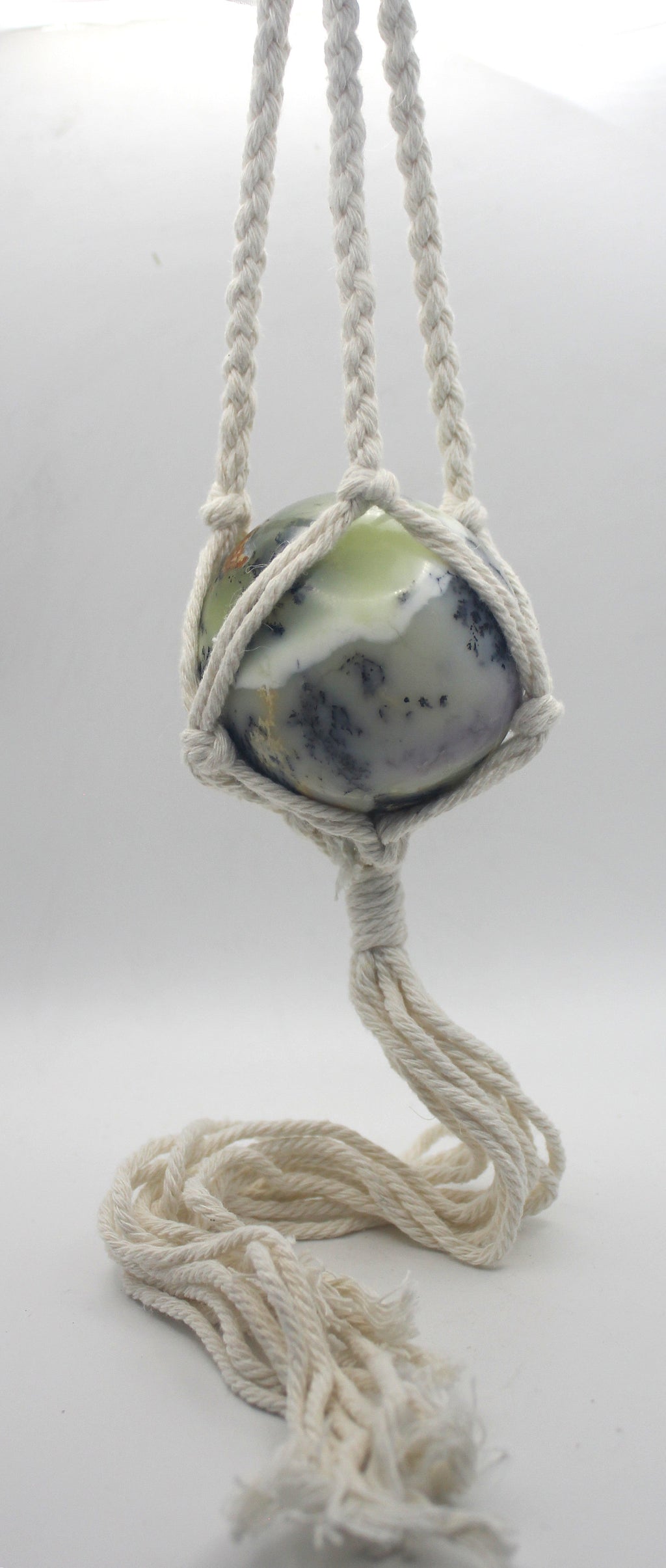 Macramé Crystal Sphere Hanger | | Wiccan Center