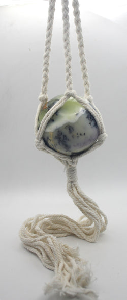 Macramé Crystal Sphere Hanger | | Wiccan Center