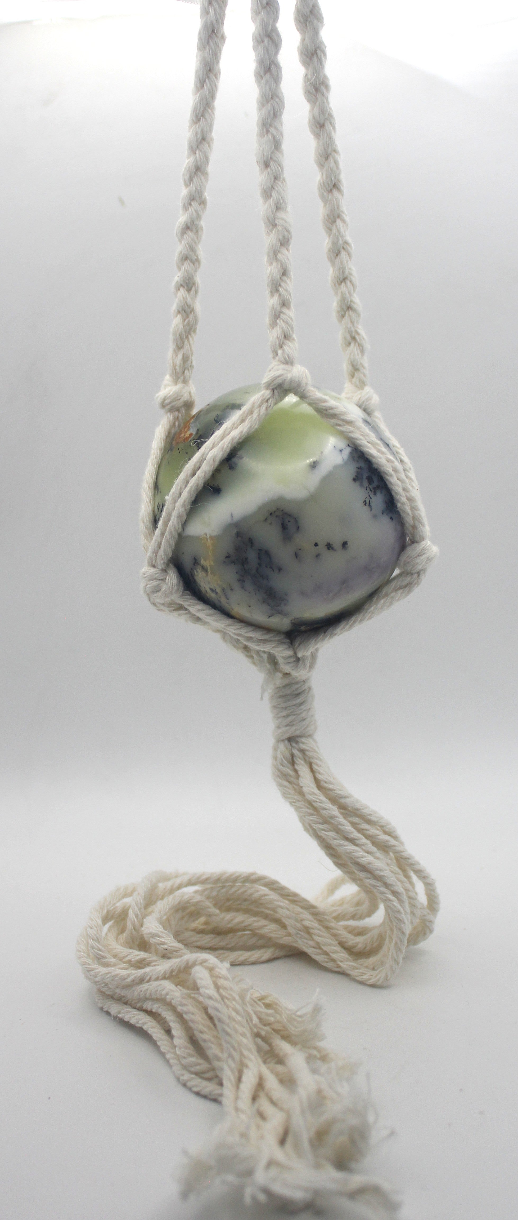 Macramé Crystal Sphere Hanger | | Wiccan Center