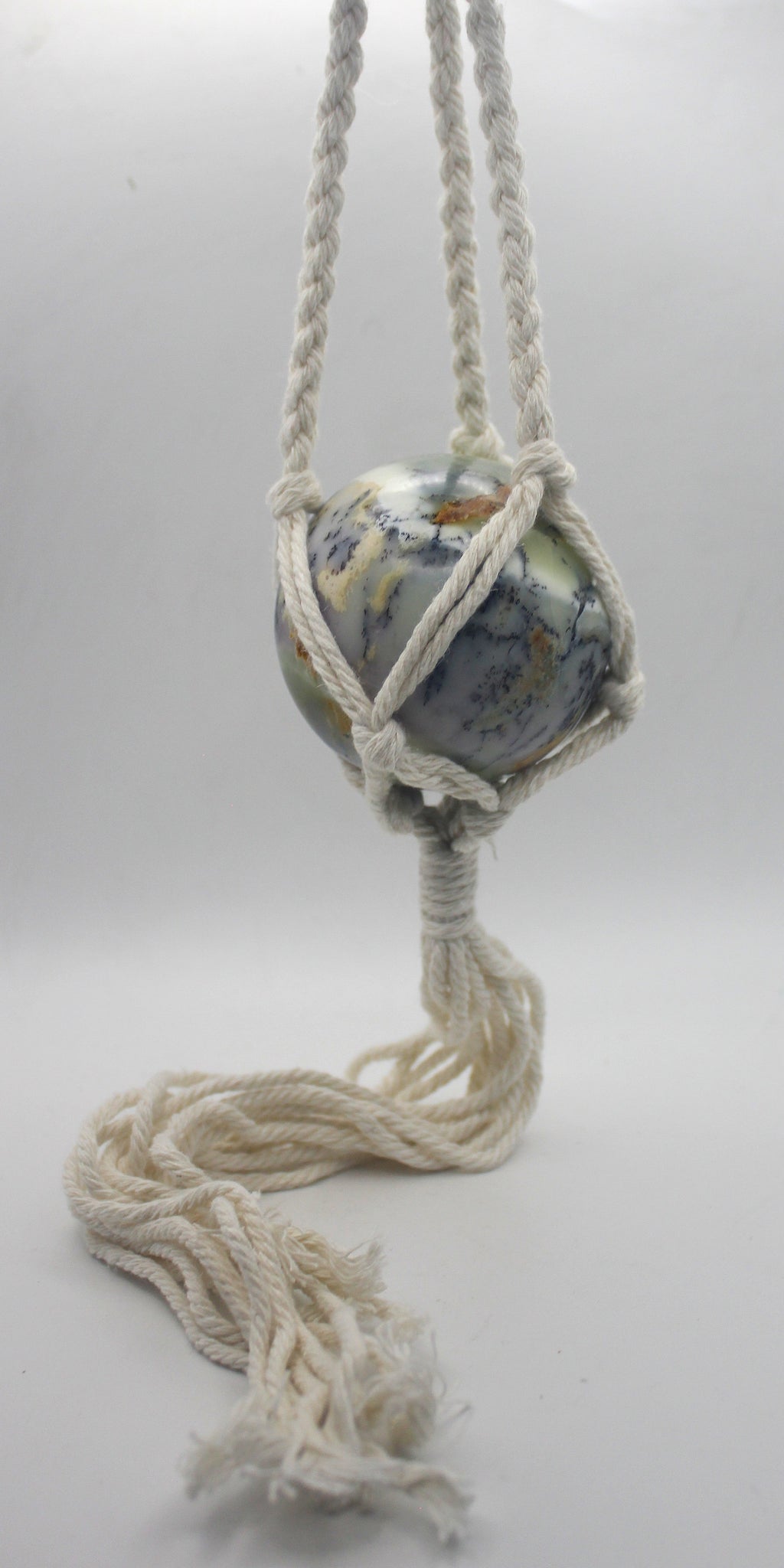 Macramé Crystal Sphere Hanger | | Wiccan Center