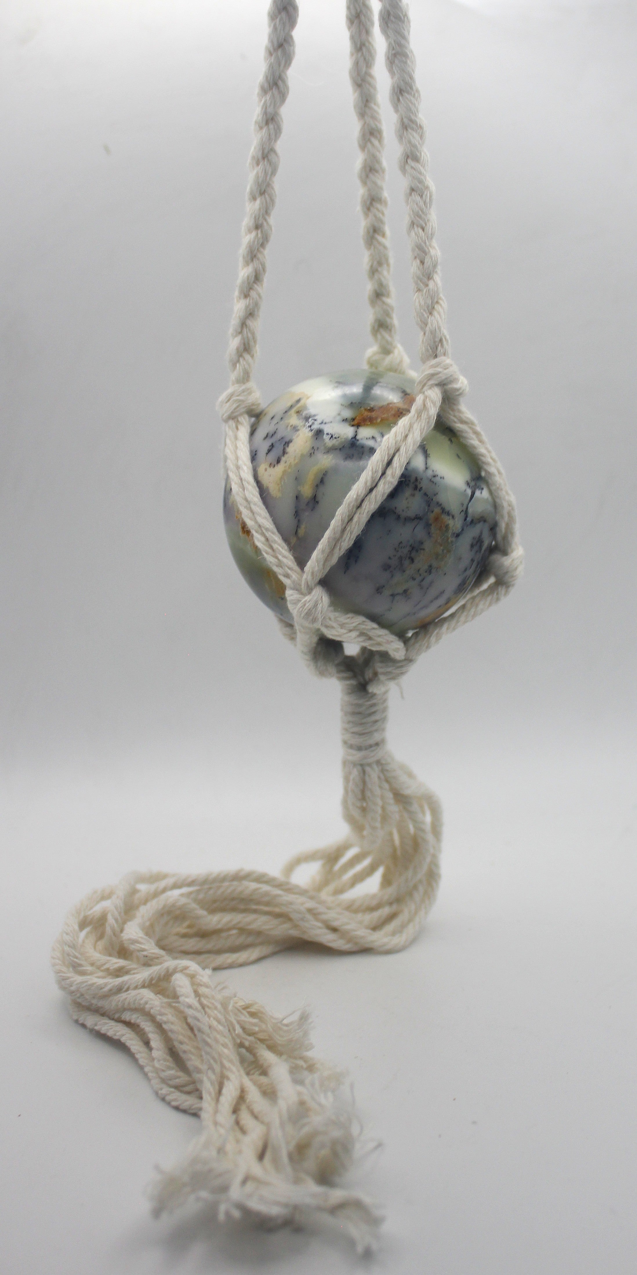Macramé Crystal Sphere Hanger | | Wiccan Center