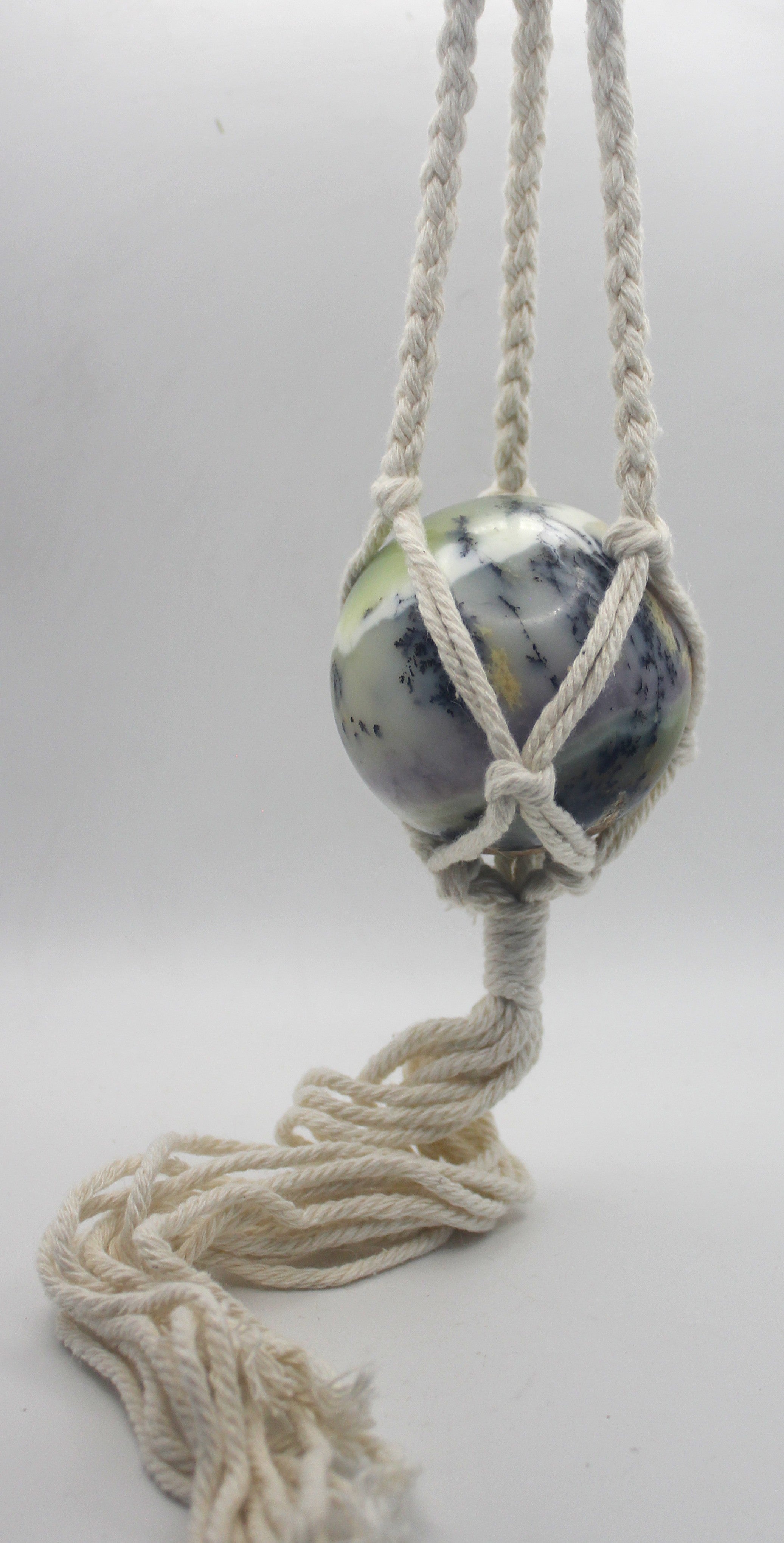 Macramé Crystal Sphere Hanger | | Wiccan Center