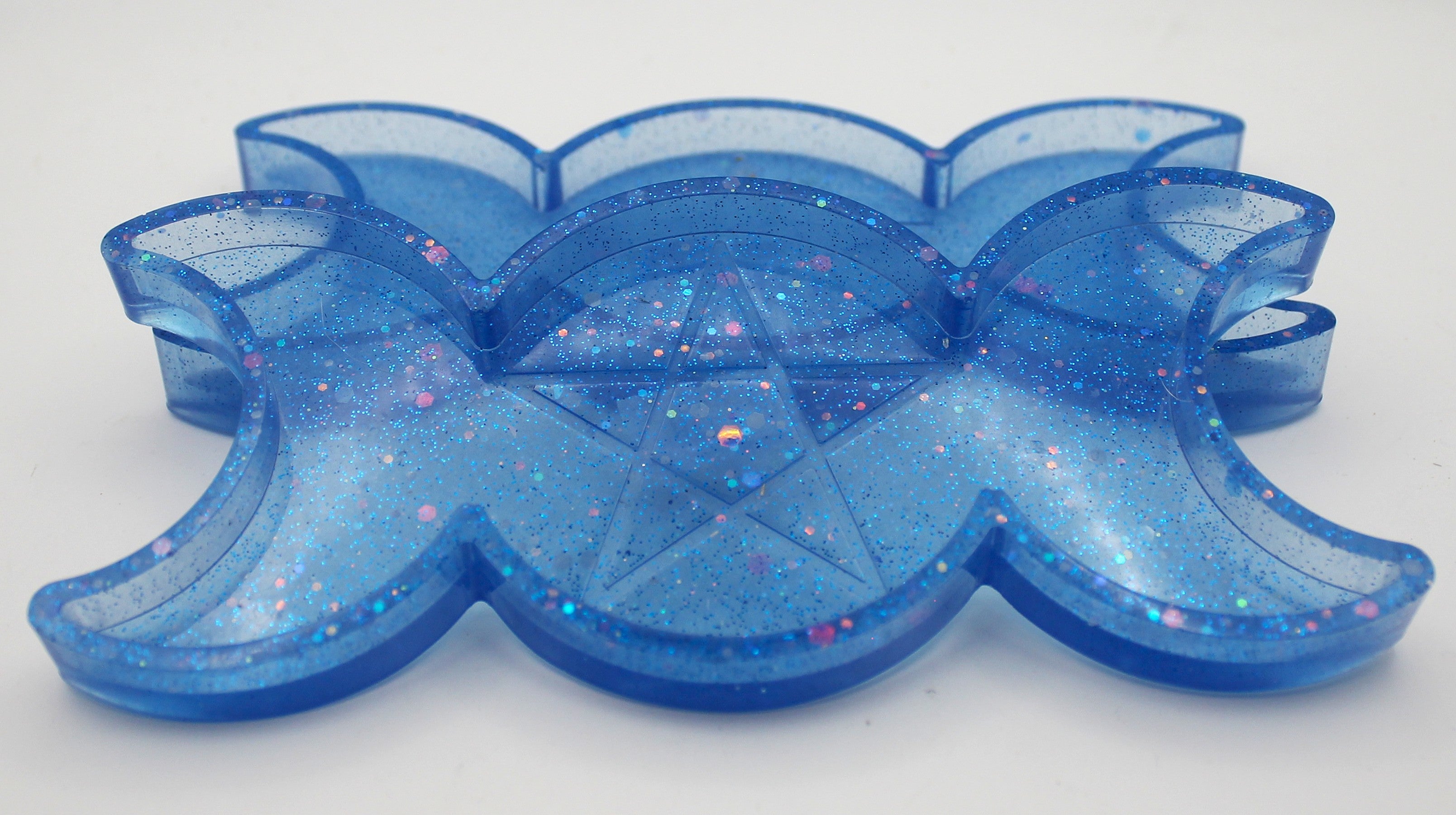 Resin Triple Moon Pentacle Star Trinket Tray | | Wiccan Center