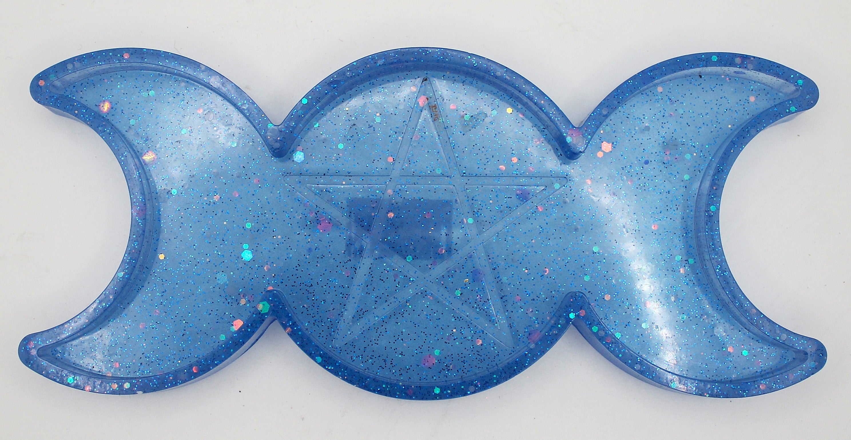 Resin Triple Moon Pentacle Star Trinket Tray | | Wiccan Center