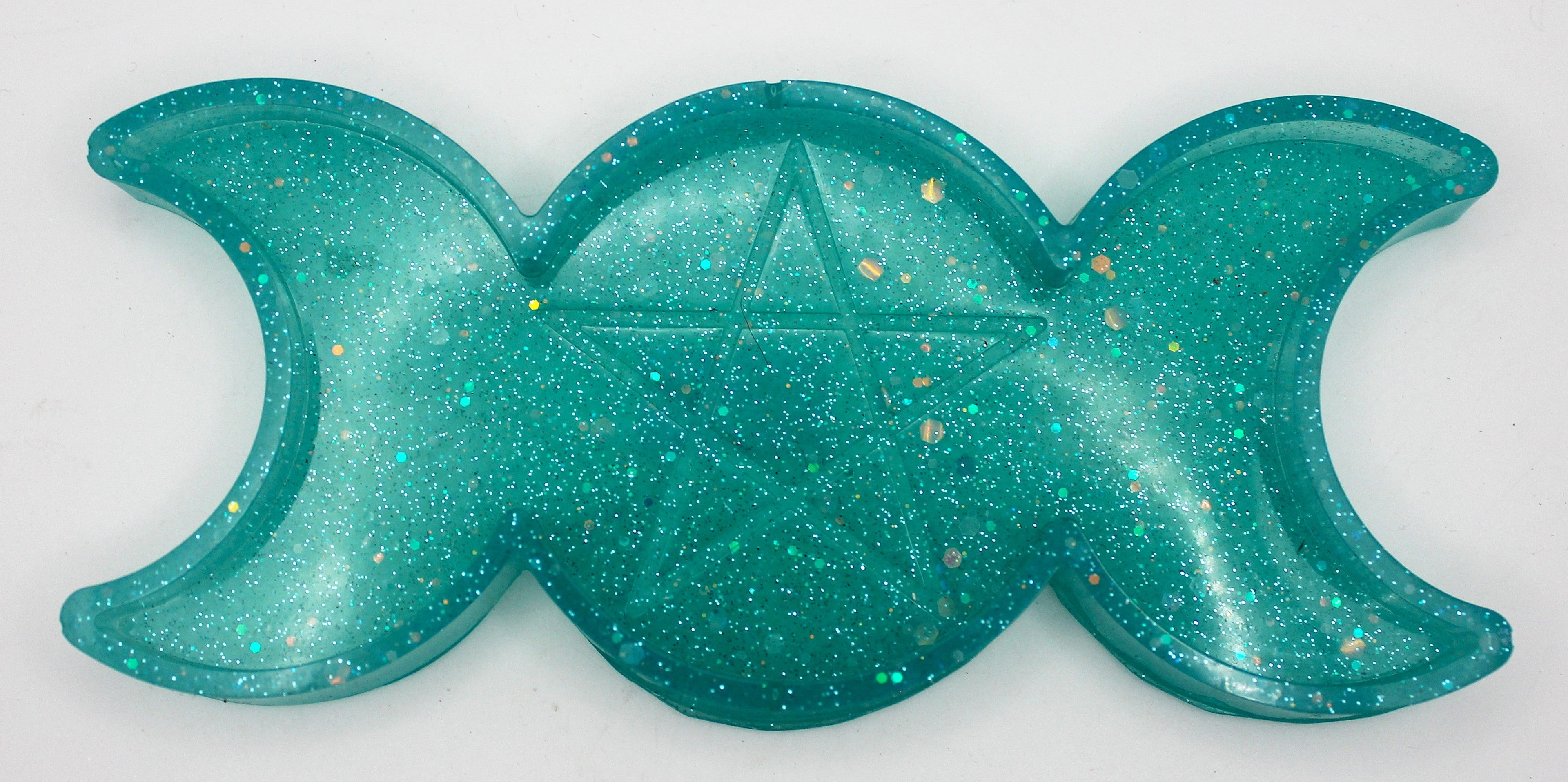 Resin Triple Moon Pentacle Star Trinket Tray | | Wiccan Center