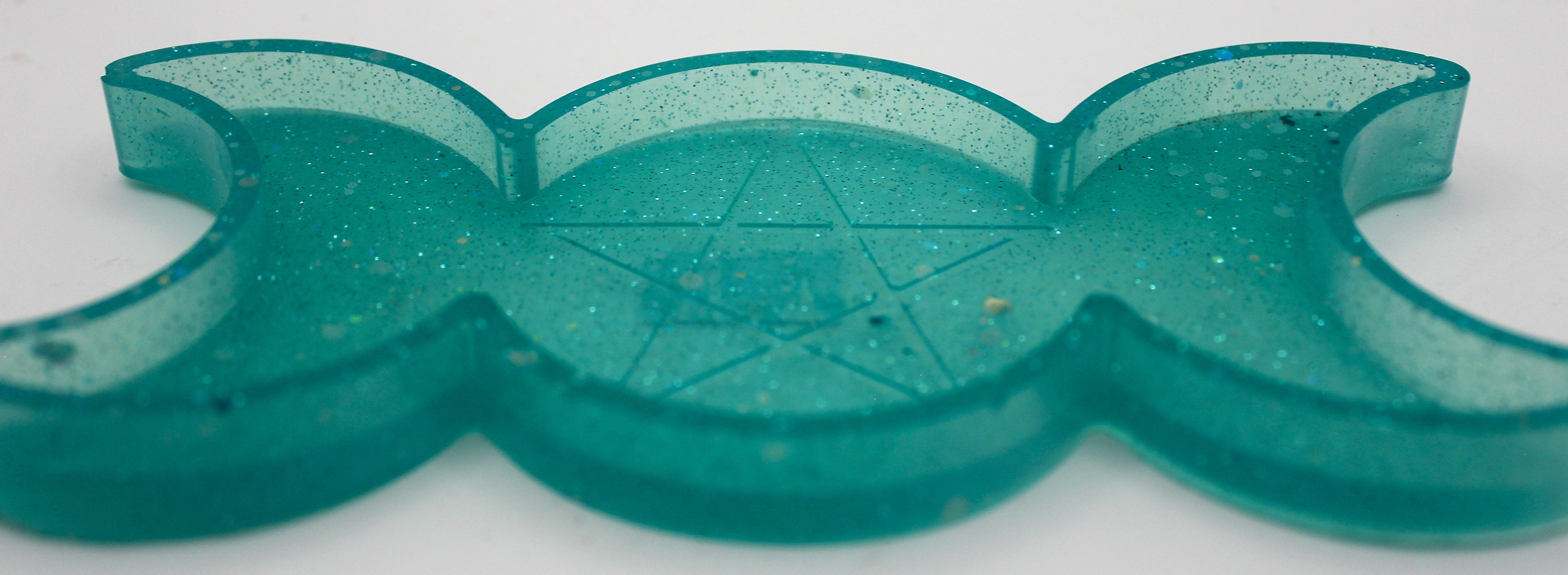Resin Triple Moon Pentacle Star Trinket Tray | | Wiccan Center
