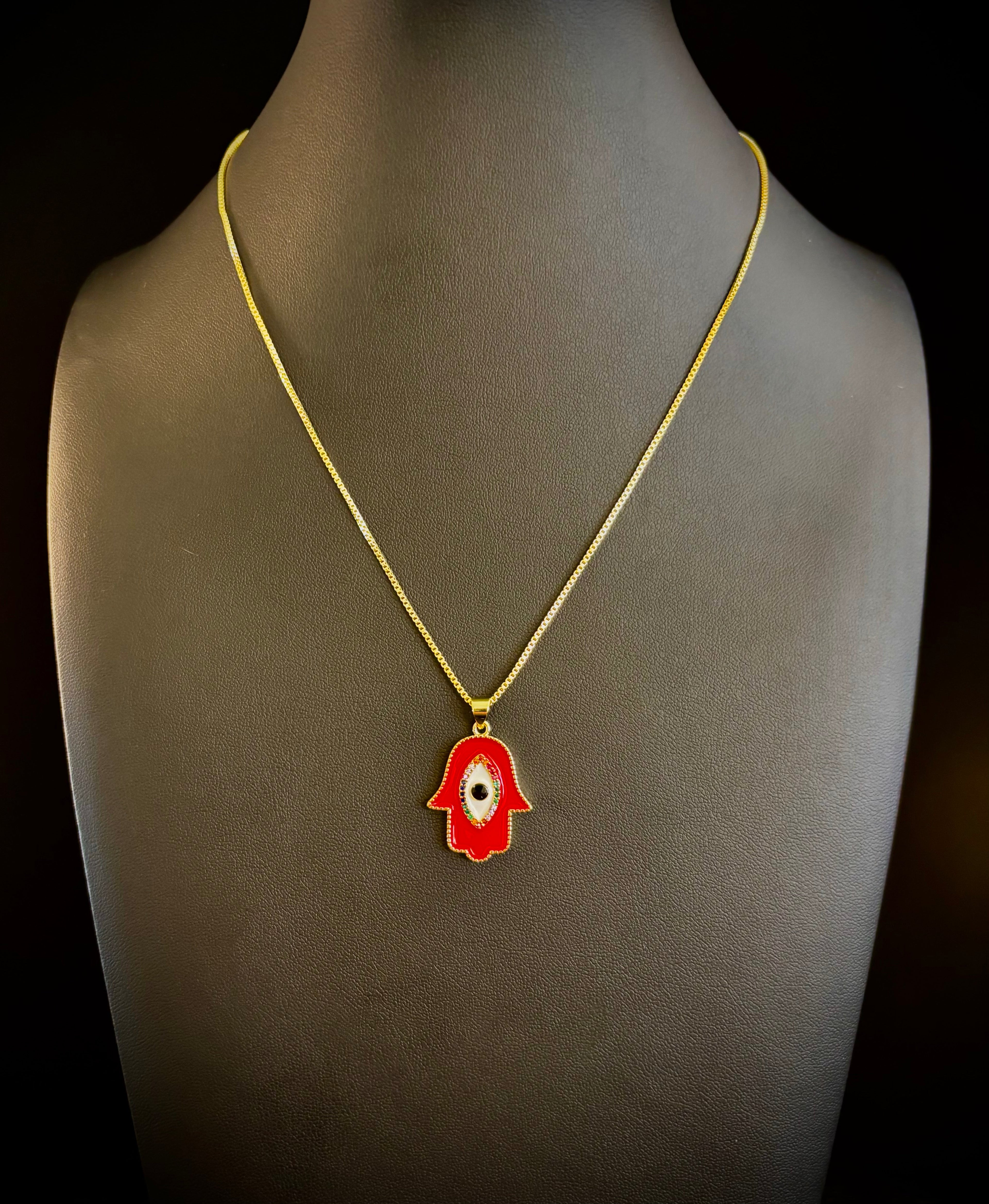 Evil Eye Necklace – Made in Turkey (Red or Blue) | | Wiccan Center