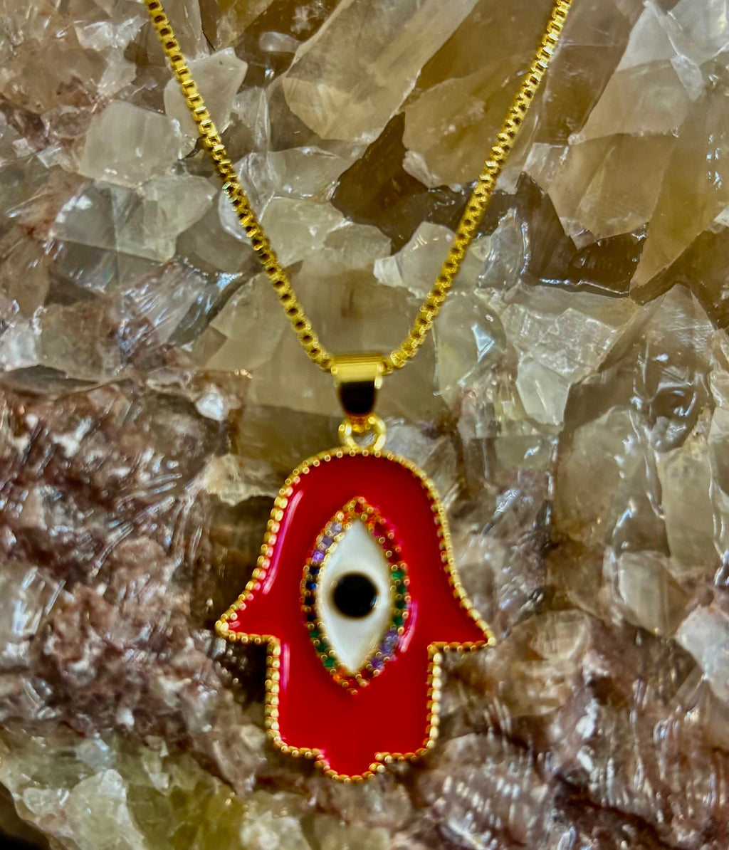Evil Eye Necklace – Made in Turkey (Red or Blue) | | Wiccan Center