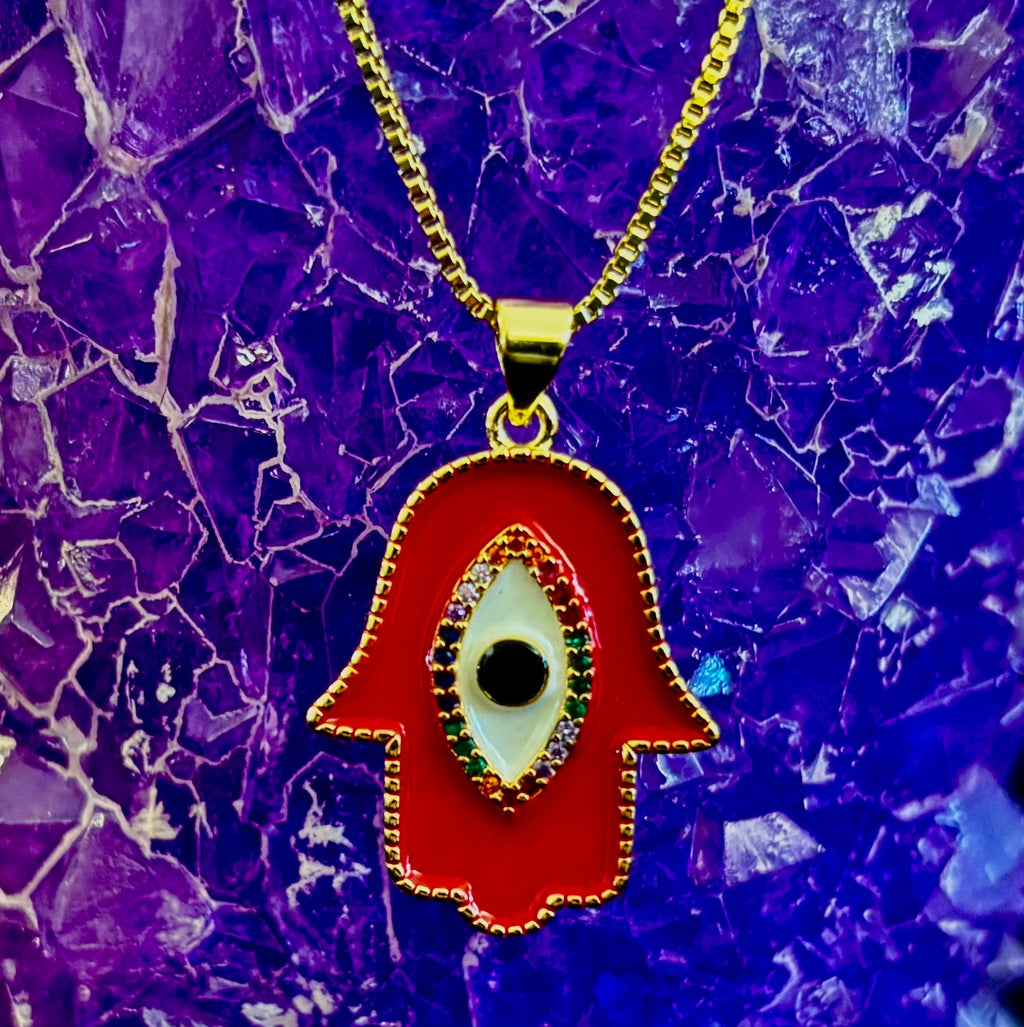 Evil Eye Necklace – Made in Turkey (Red or Blue) | | Wiccan Center