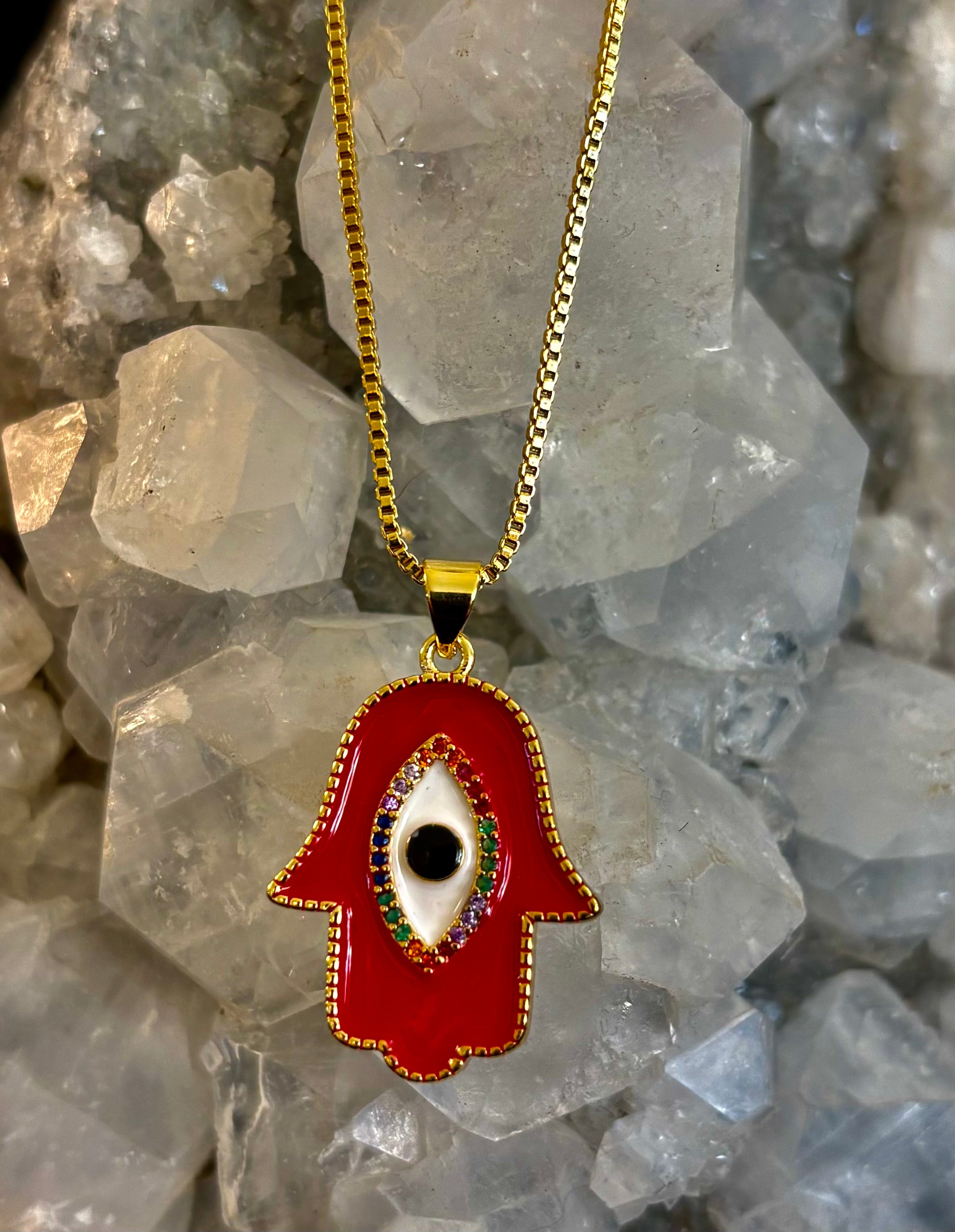 Evil Eye Necklace – Made in Turkey (Red or Blue) | | Wiccan Center