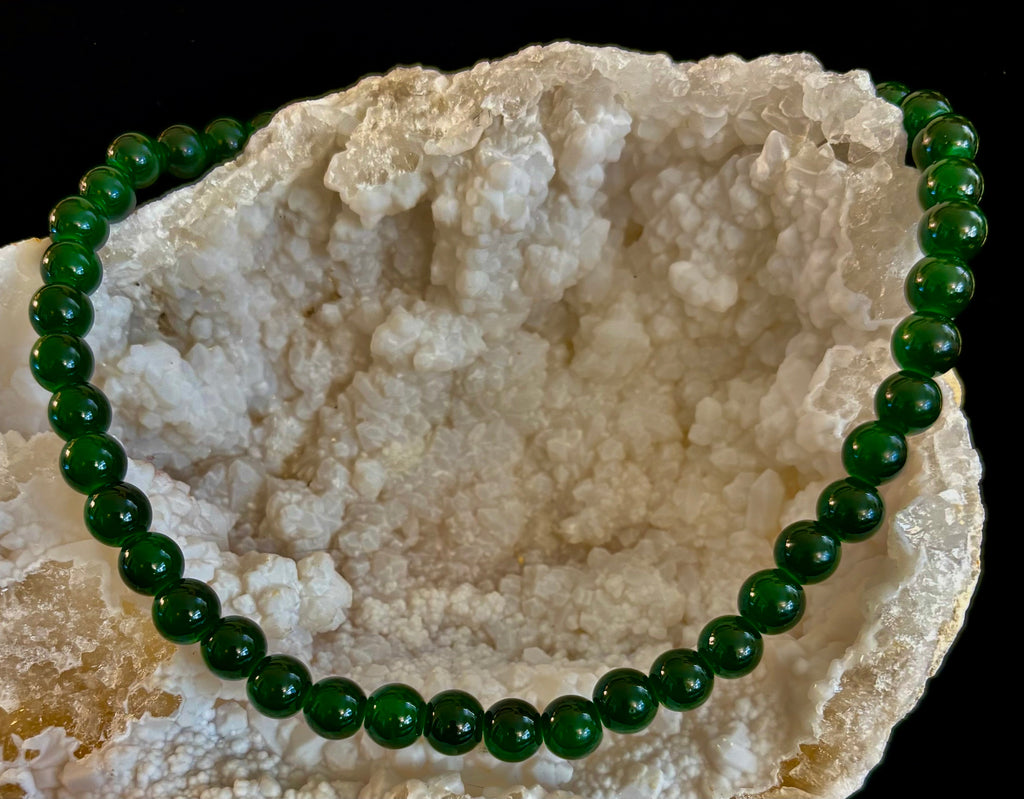 Emerald Green 8mm Beaded Choker Necklace – Bold, Timeless & Vibrant 💚✨ | | Wiccan Center