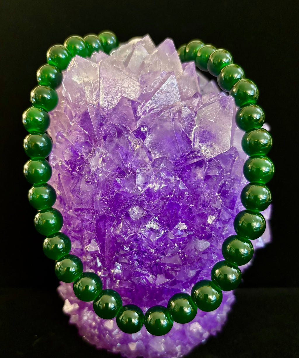 Emerald Green 8mm Beaded Choker Necklace – Bold, Timeless & Vibrant 💚✨ | | Wiccan Center