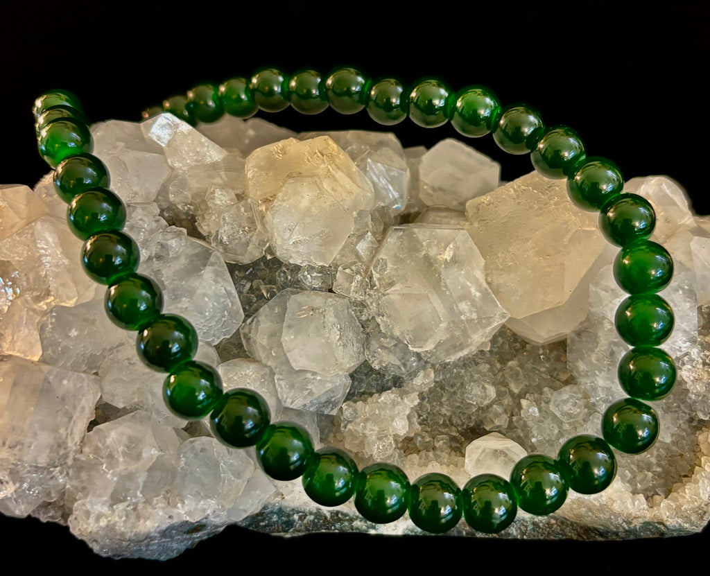 Emerald Green 8mm Beaded Choker Necklace – Bold, Timeless & Vibrant 💚✨ | | Wiccan Center