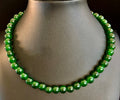 Emerald Green 8mm Beaded Choker Necklace – Bold, Timeless & Vibrant 💚✨ | | Wiccan Center