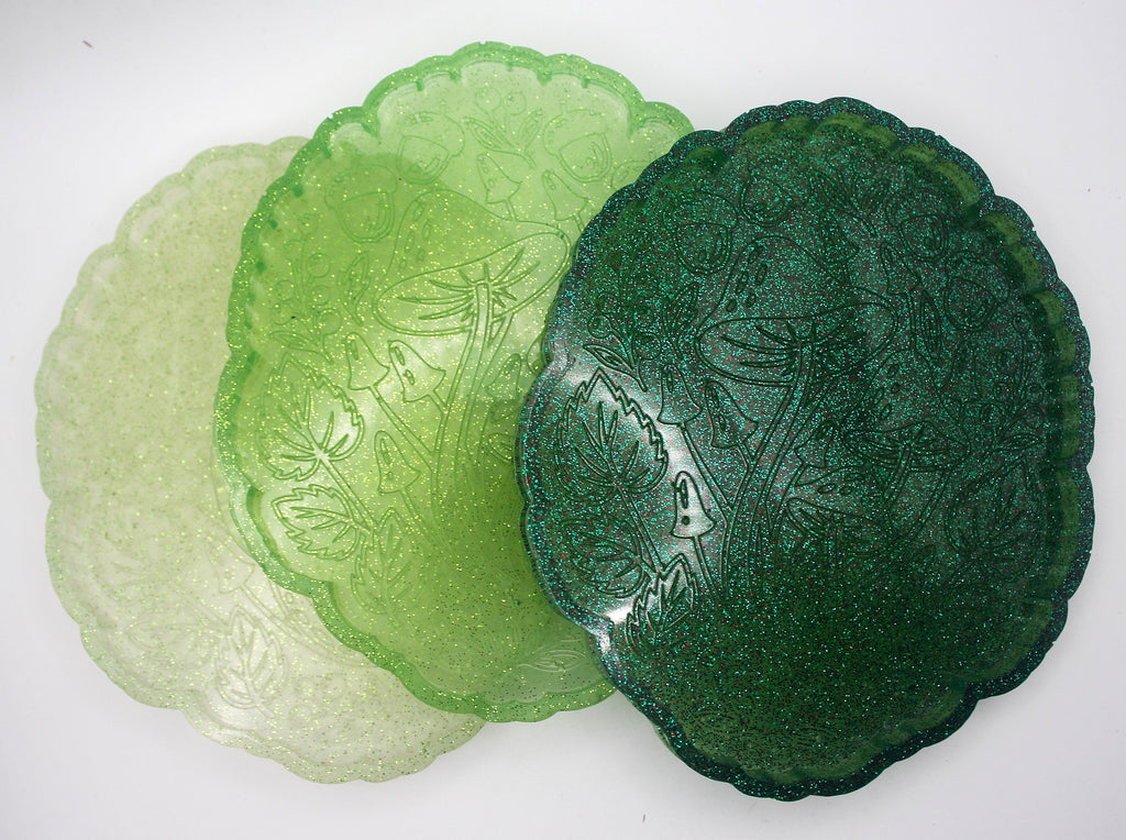 Resin Mushroom Woodsy Trinket Tray | | Wiccan Center