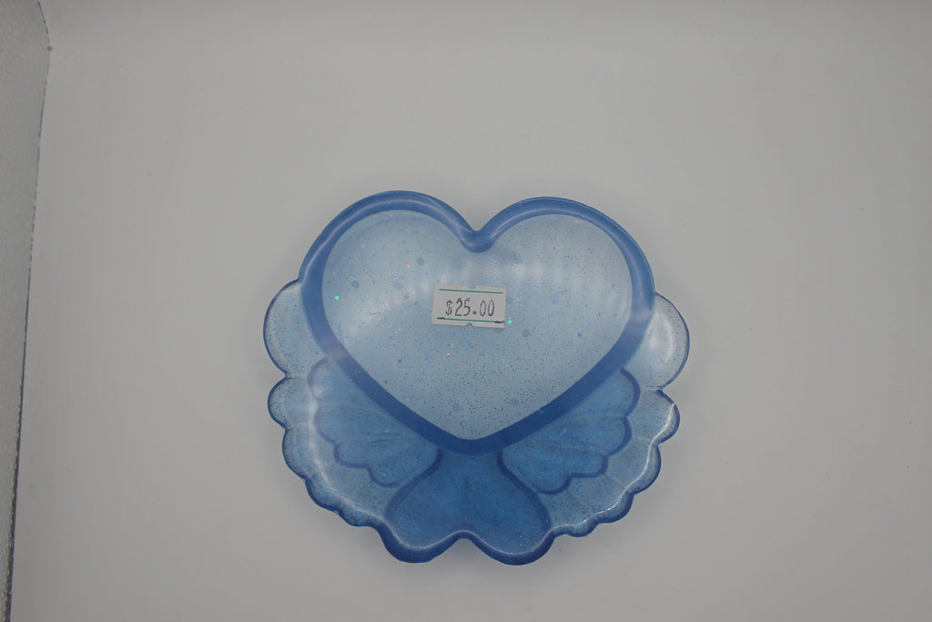 Resin Heart Wing Trinket Tray | | Wiccan Center