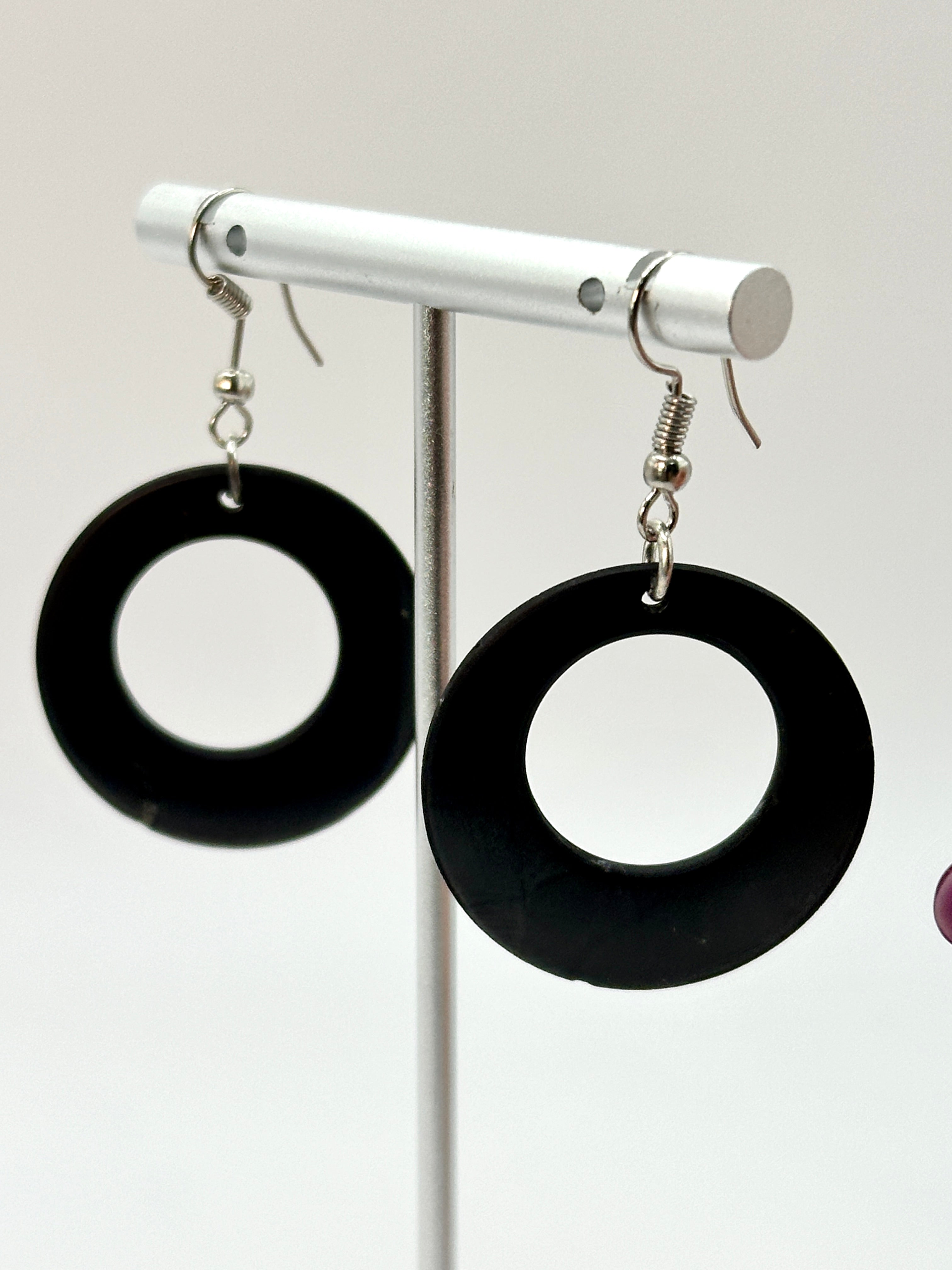 SHUNGITE EARRINGS! - EMF Protection - Hand Cut Genuine Natural Shungite Earring High Quality Black Lustrous Gemstone from Russia