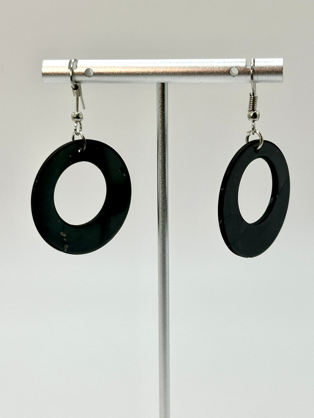 SHUNGITE EARRINGS! - EMF Protection - Hand Cut Genuine Natural Shungite Earring High Quality Black Lustrous Gemstone from Russia