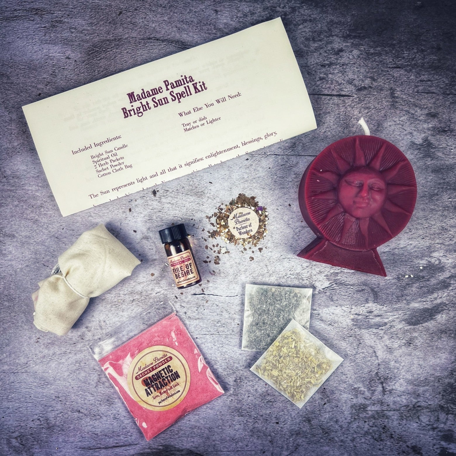 Bright Sun Candle Spell Kit - Success, Fame & Radiant Energy | Candle Spell Kit | Wiccan Center