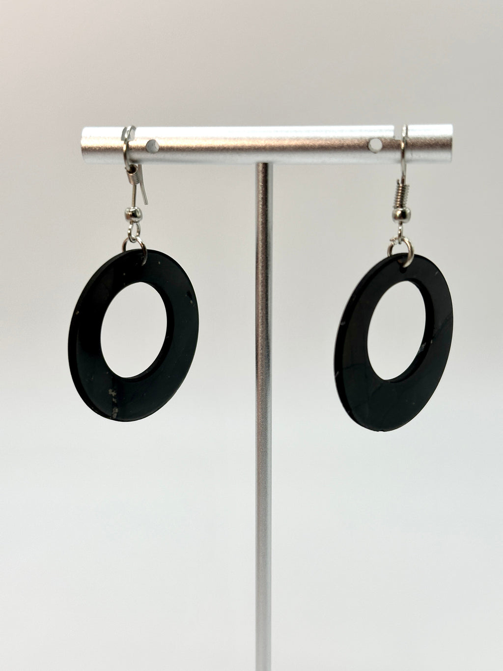 SHUNGITE EARRINGS! - EMF Protection - Hand Cut Genuine Natural Shungite Earring High Quality Black Lustrous Gemstone from Russia