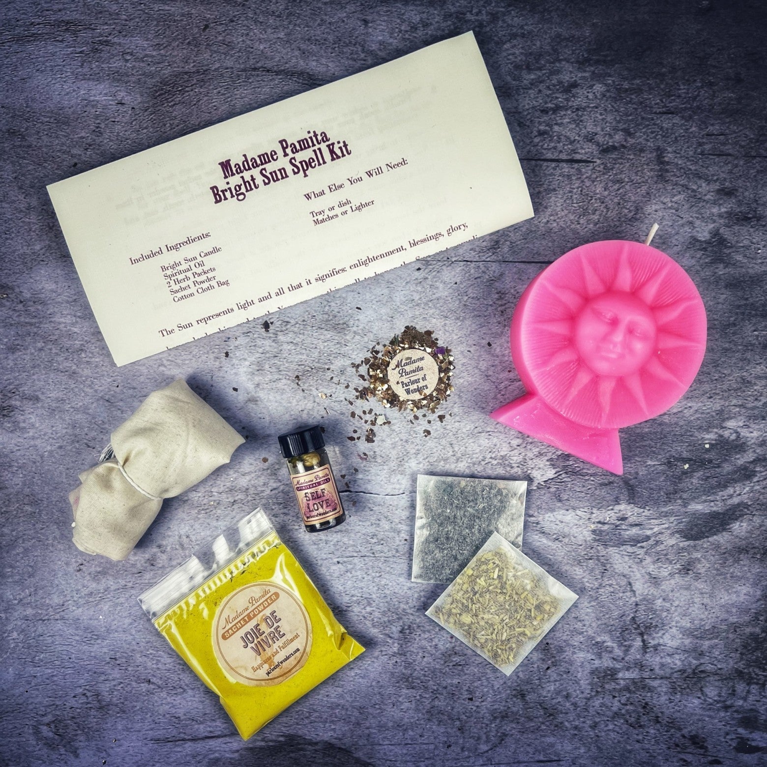 Bright Sun Candle Spell Kit - Success, Fame & Radiant Energy | Candle Spell Kit | Wiccan Center