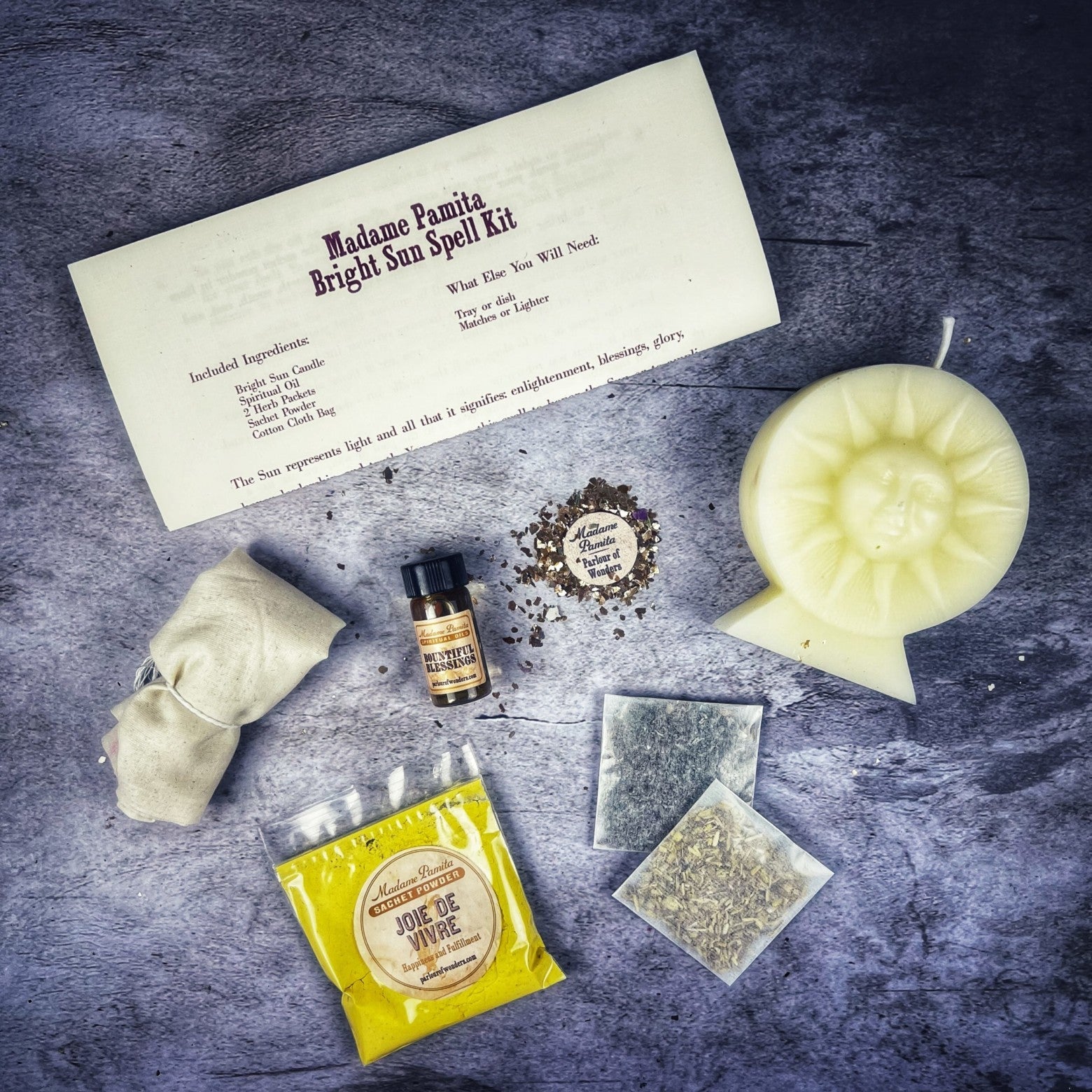 Bright Sun Candle Spell Kit - Success, Fame & Radiant Energy | Candle Spell Kit | Wiccan Center