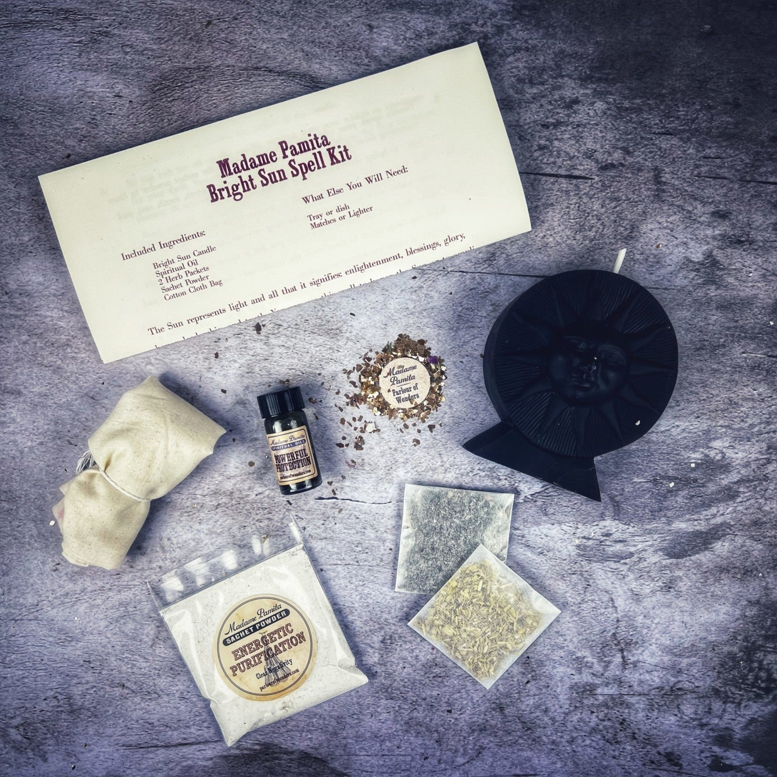 Bright Sun Candle Spell Kit - Success, Fame & Radiant Energy | Candle Spell Kit | Wiccan Center