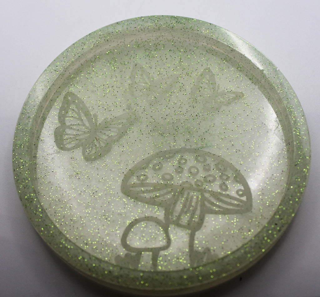 Resin Mushroom Butterfly Trinket Tray | | Wiccan Center