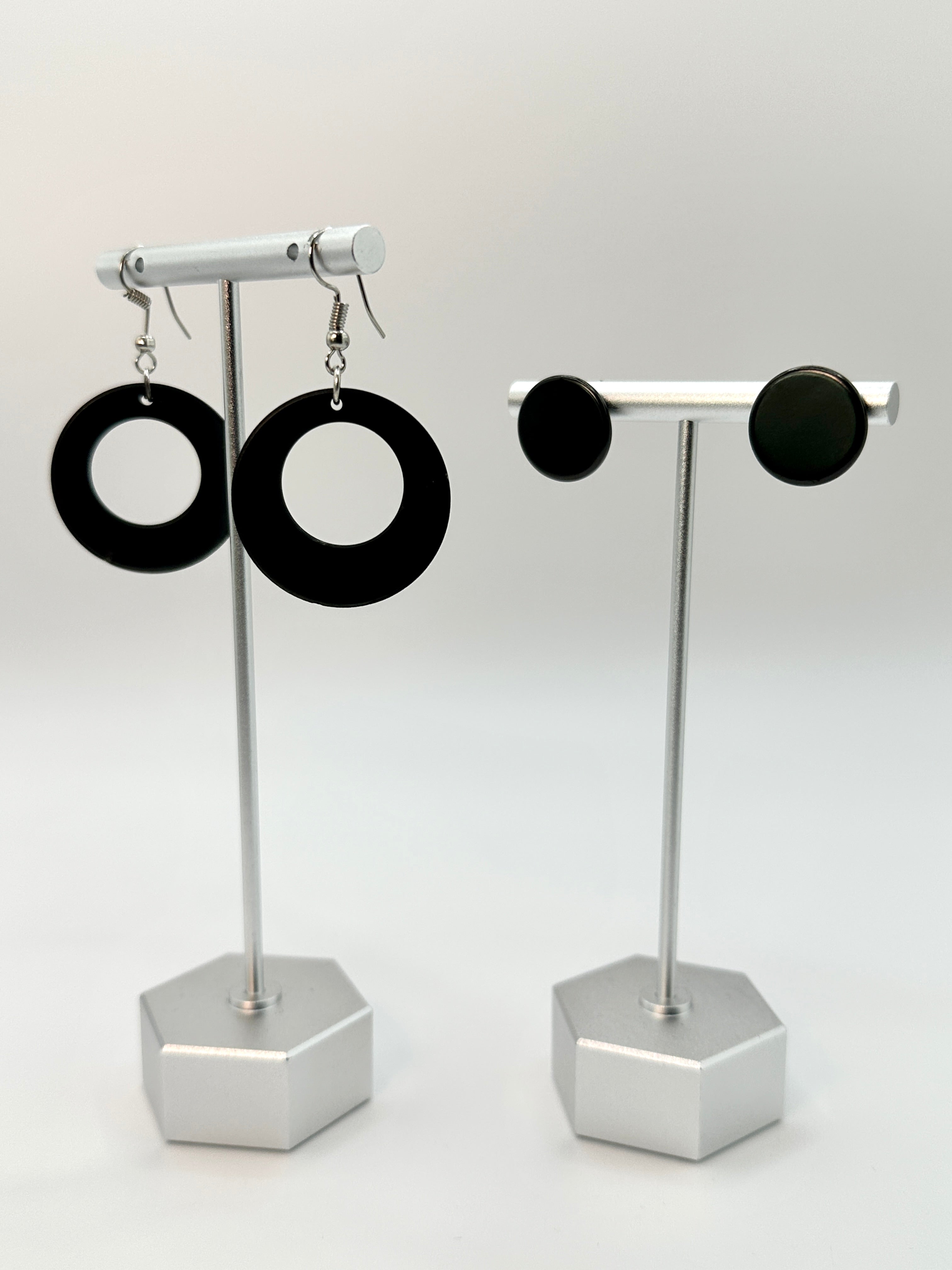 SHUNGITE EARRINGS! - EMF Protection - Hand Cut Genuine Natural Shungite Earring High Quality Black Lustrous Gemstone from Russia