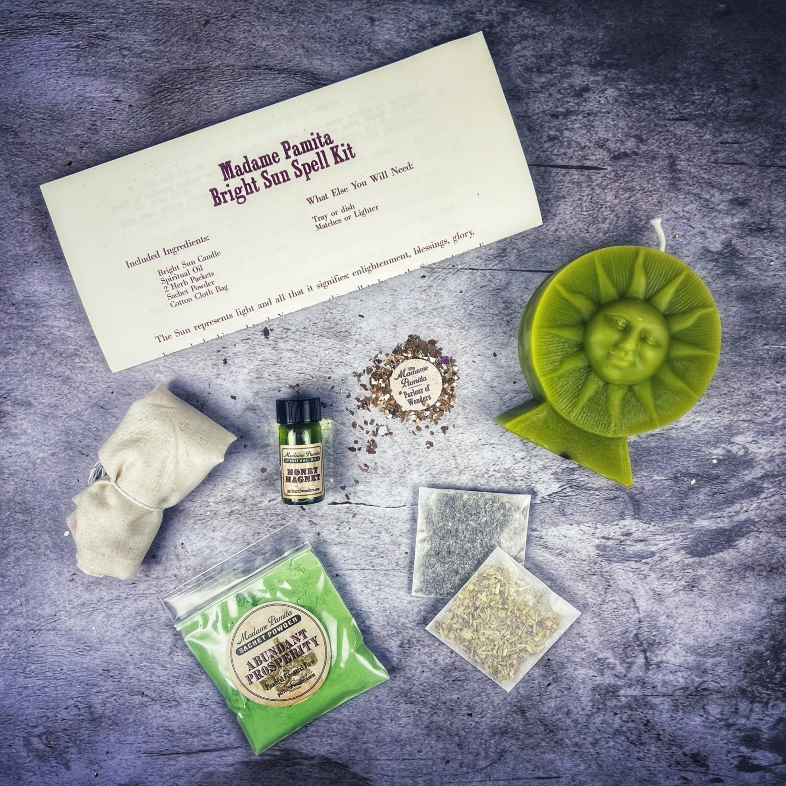 Bright Sun Candle Spell Kit - Success, Fame & Radiant Energy | Candle Spell Kit | Wiccan Center