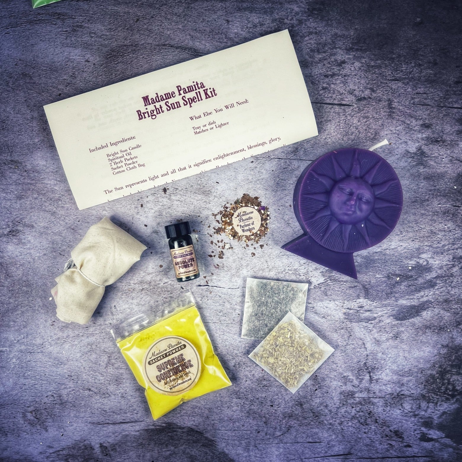 Bright Sun Candle Spell Kit - Success, Fame & Radiant Energy | Candle Spell Kit | Wiccan Center