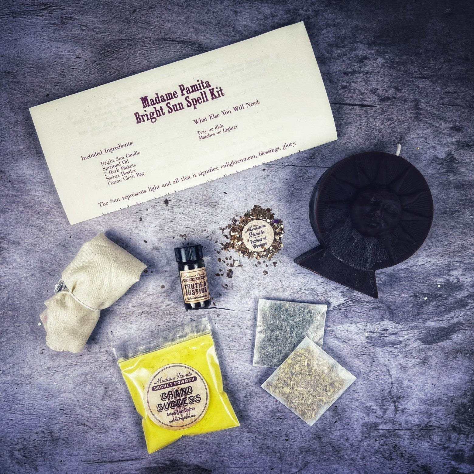 Bright Sun Candle Spell Kit - Success, Fame & Radiant Energy | Candle Spell Kit | Wiccan Center