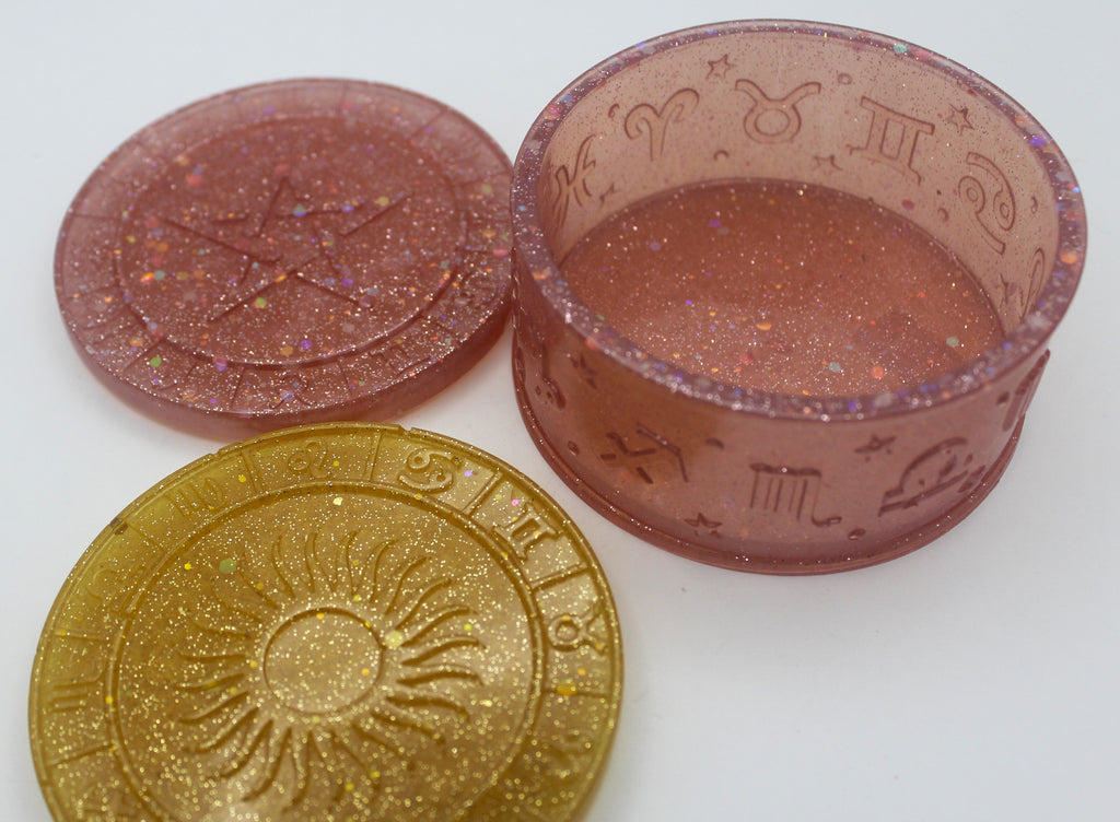 Zodiac Trinket Box with Sun and Star Lids | | Wiccan Center