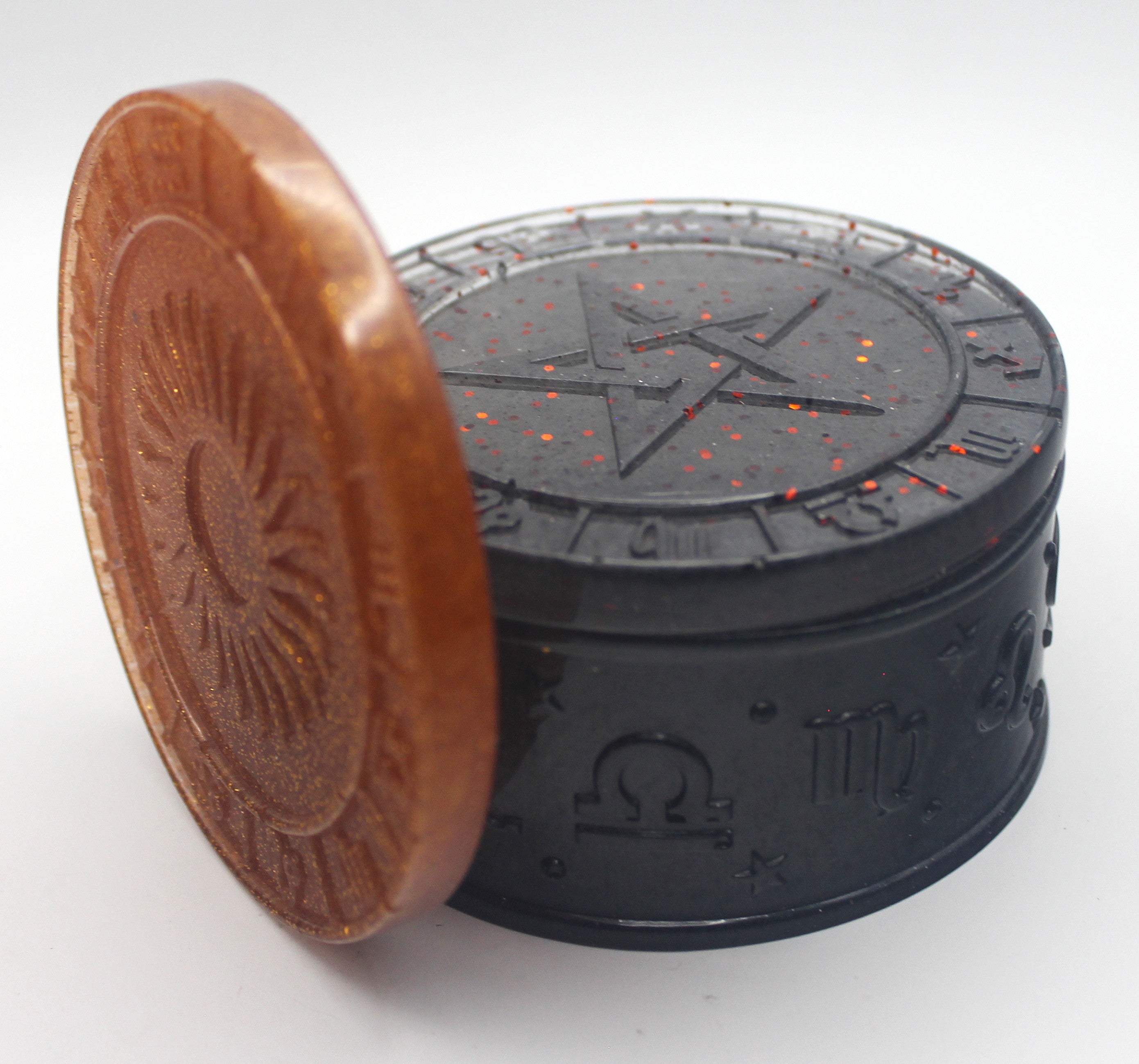 Zodiac Trinket Box with Sun and Star Lids | | Wiccan Center