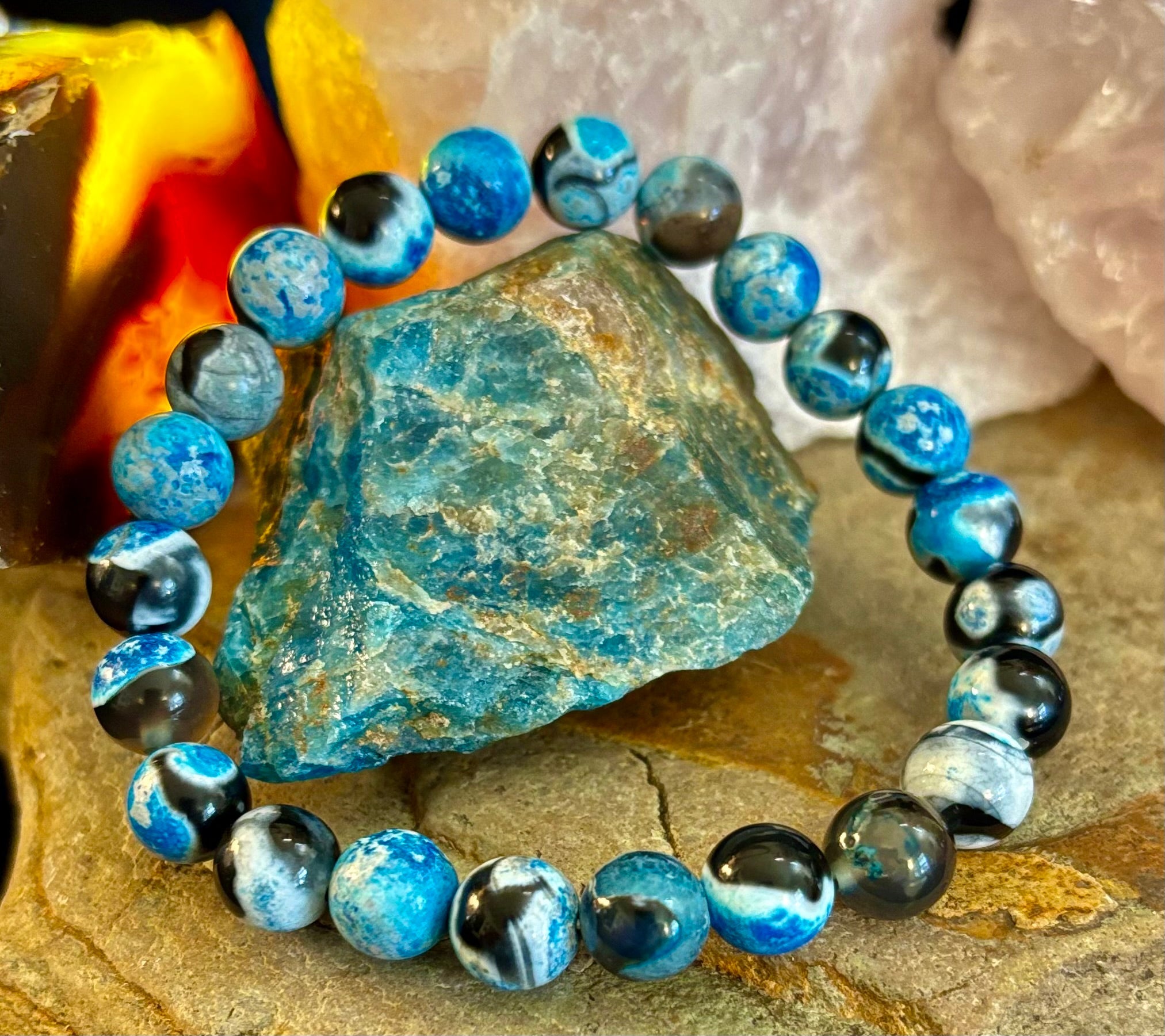 Memory & Focus Bracelet | Natural Bluestone Healing Bracelet for Clarity and Calm | | Wiccan Center