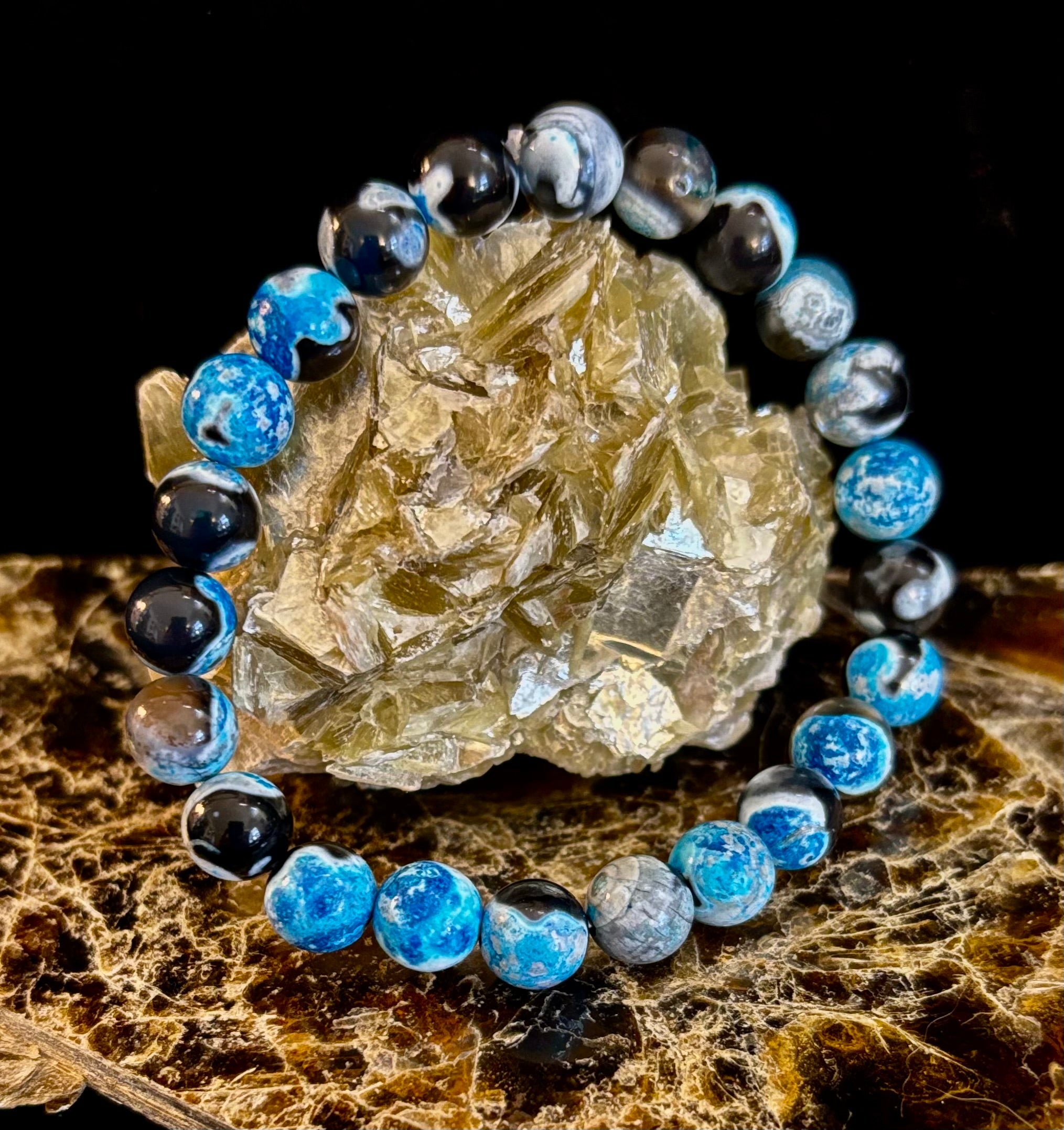 Memory & Focus Bracelet | Natural Bluestone Healing Bracelet for Clarity and Calm | | Wiccan Center