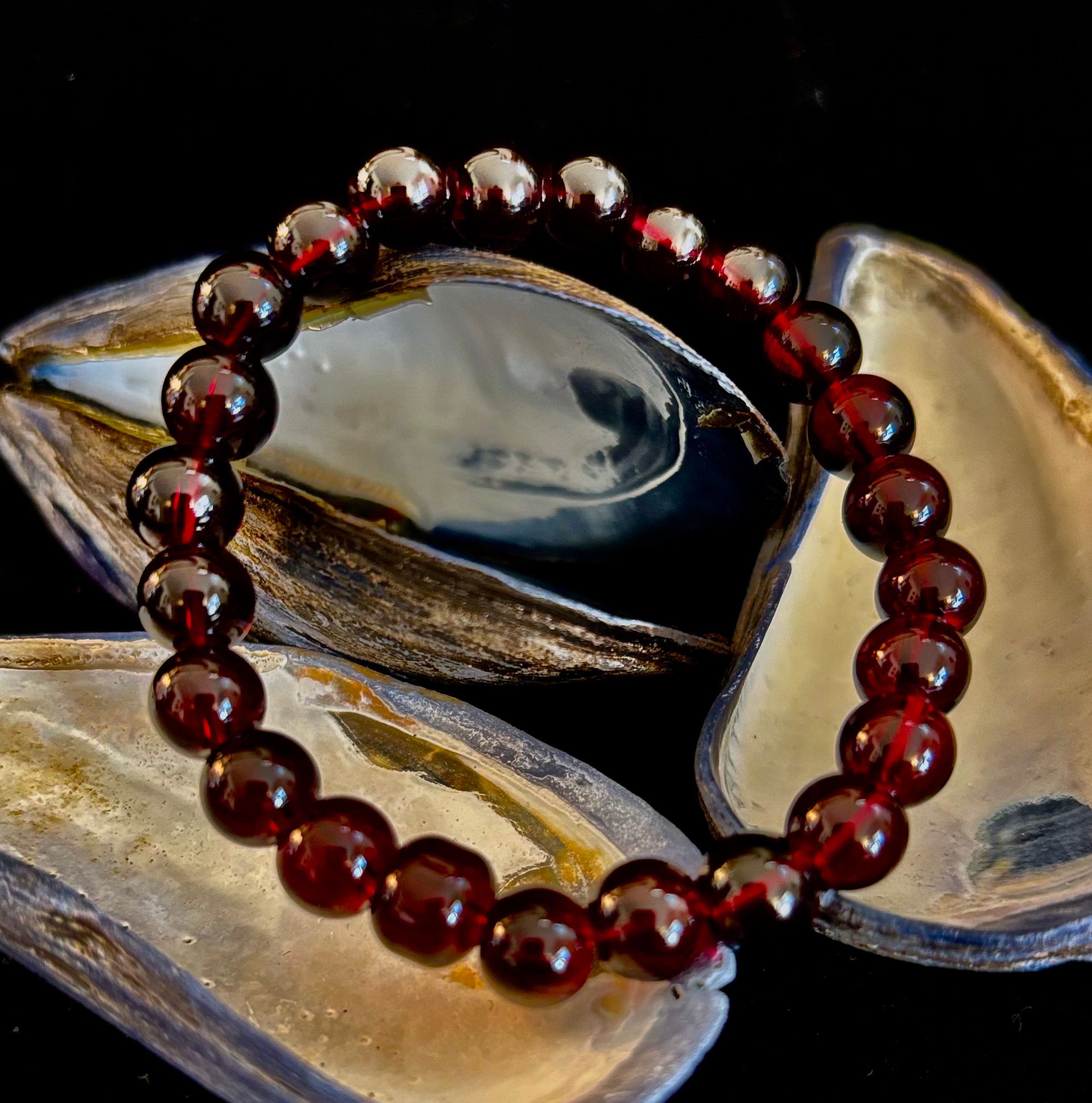 Garnet Wishing Bracelet – 8mm Beads for Passion, Protection & Manifestation | | Wiccan Center