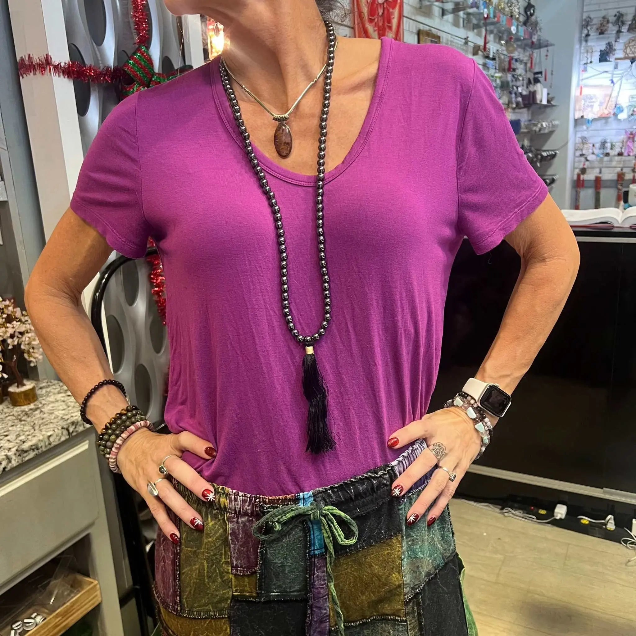 Hematite Mala - Crafted for Spiritual Connection and Balance | Mala Beads | Wiccan Center