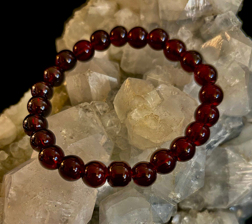 Garnet Wishing Bracelet – 8mm Beads for Passion, Protection & Manifestation | | Wiccan Center