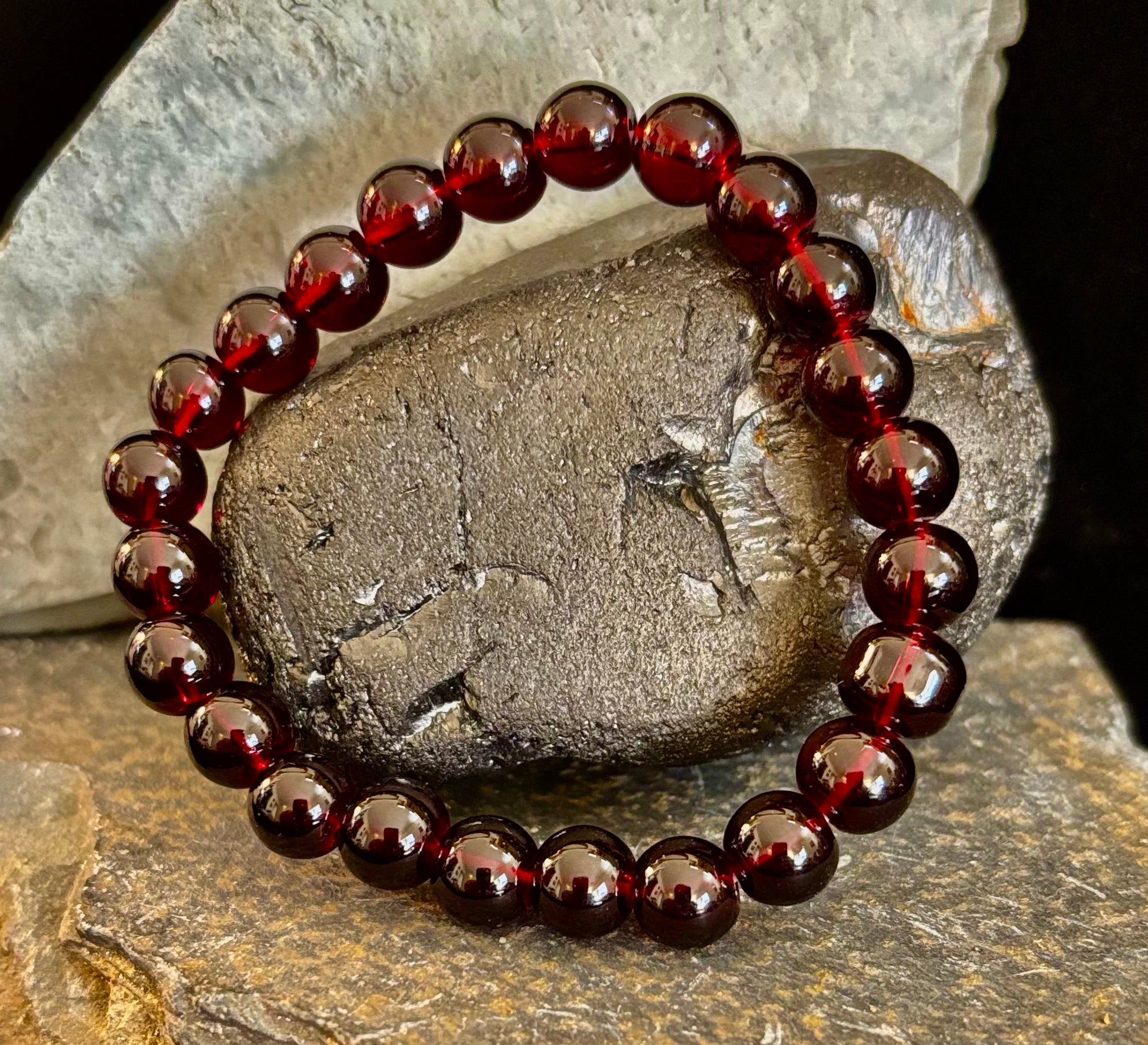 Garnet Wishing Bracelet – 8mm Beads for Passion, Protection & Manifestation | | Wiccan Center