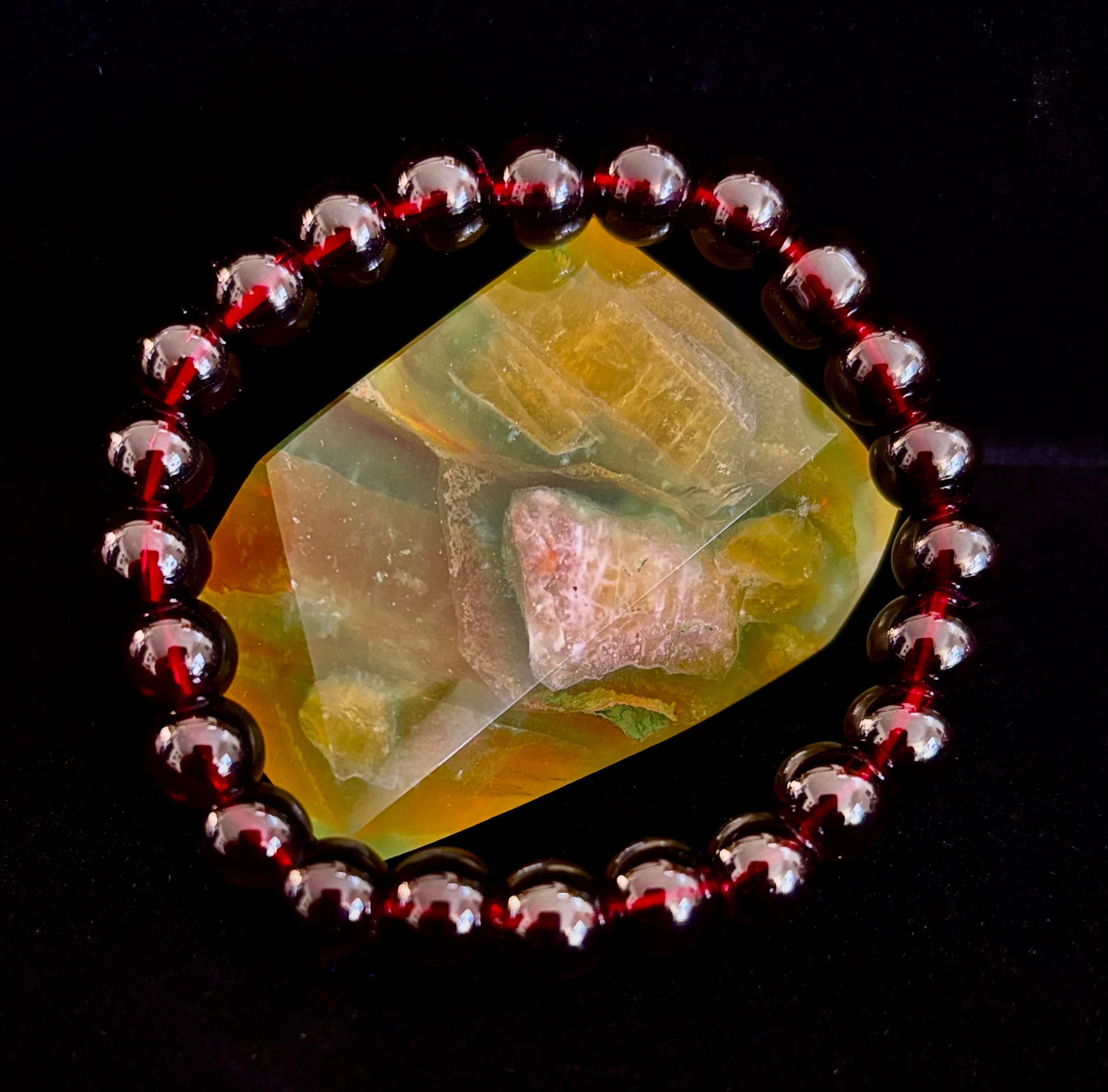 Garnet Wishing Bracelet – 8mm Beads for Passion, Protection & Manifestation | | Wiccan Center