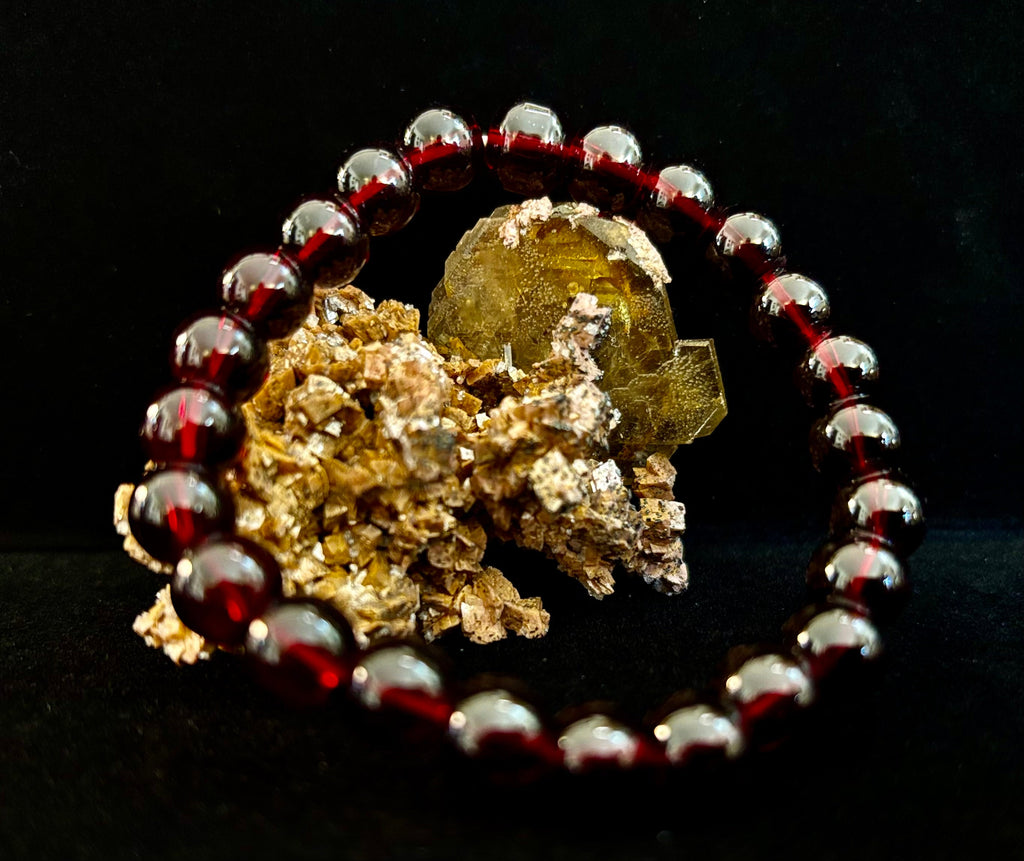Garnet Wishing Bracelet – 8mm Beads for Passion, Protection & Manifestation | | Wiccan Center